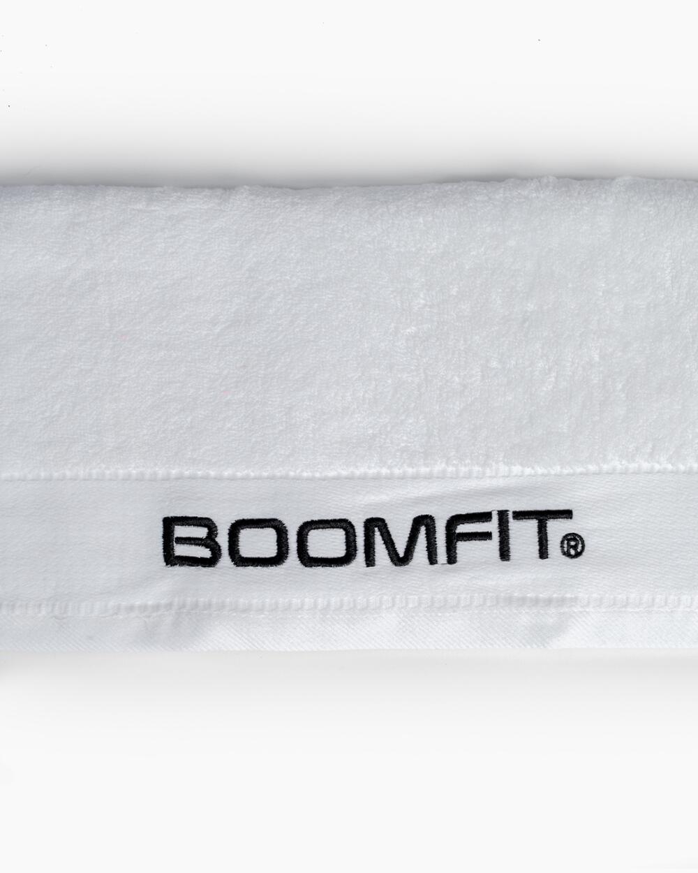 Asciugamano da palestra bianca piccolo - BOOMFIT 4/4