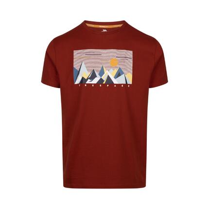 Trespass Ennadai - Męska koszulka z nadrukiem na co dzień Burnt Sienna