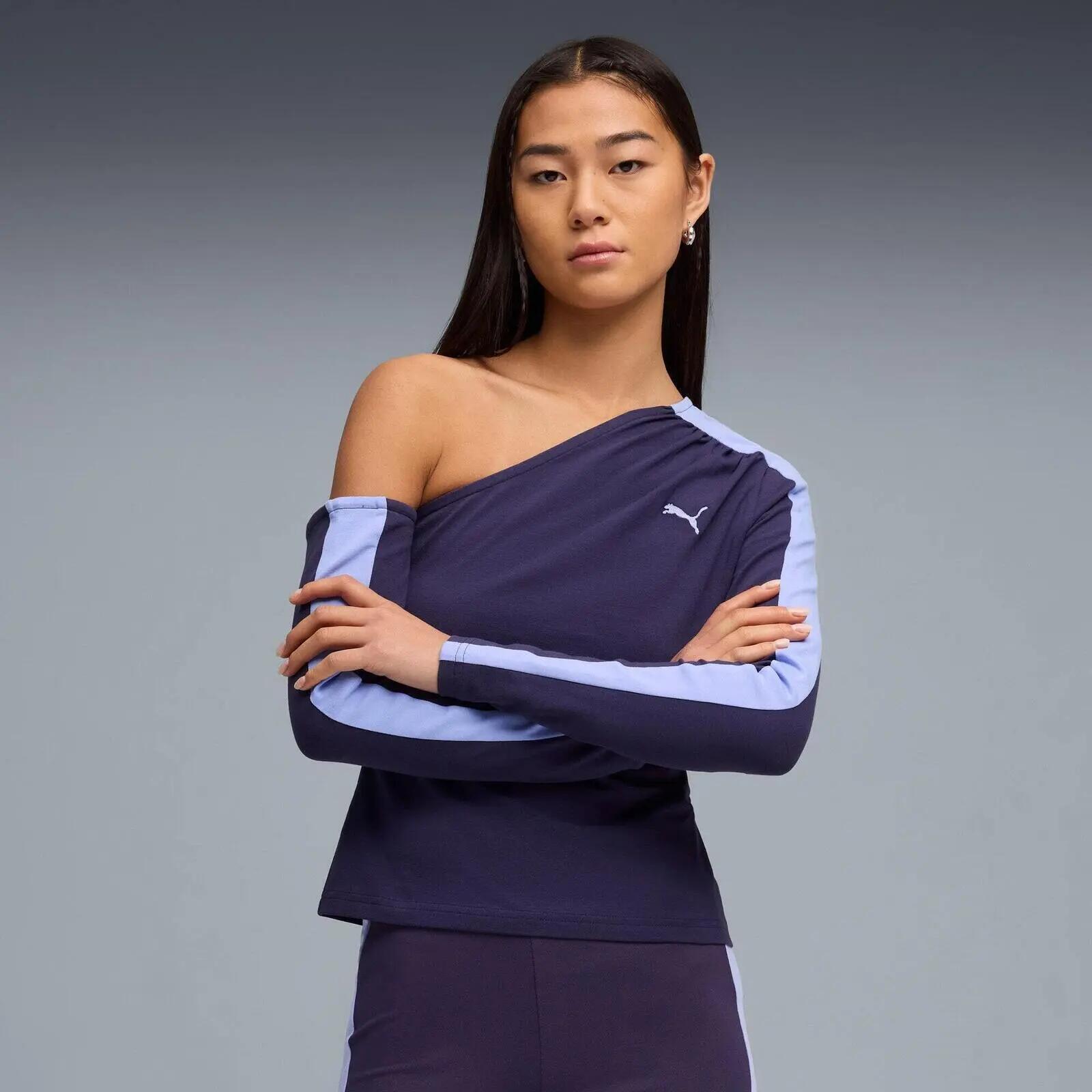 damskie Blouse Puma T7 Asymmetric Longsleeve 4/5