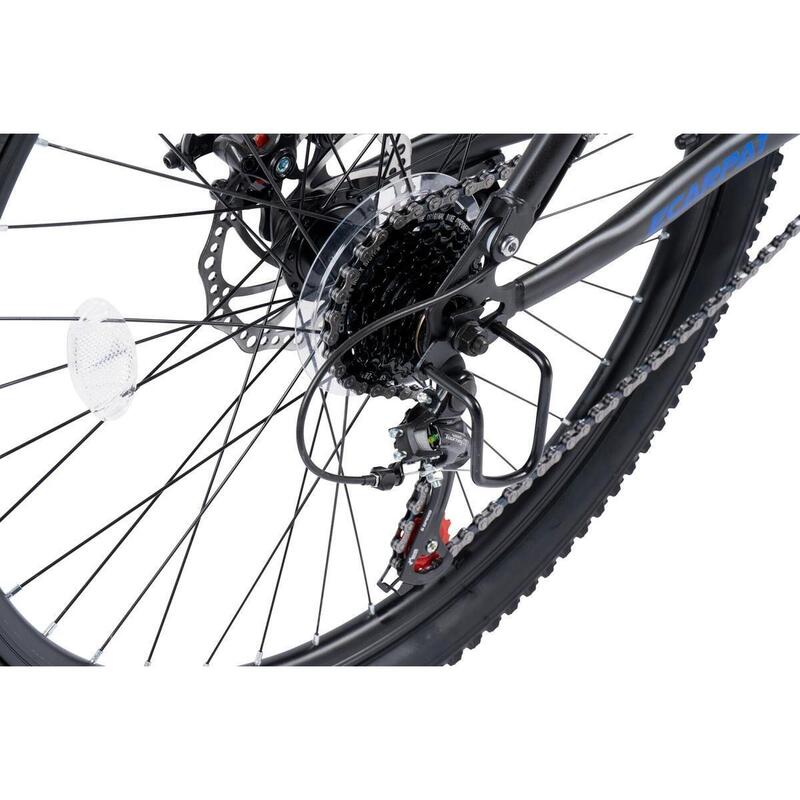 Bicicleta MTB de munte JSX2760, Shimano, negru cu albastru