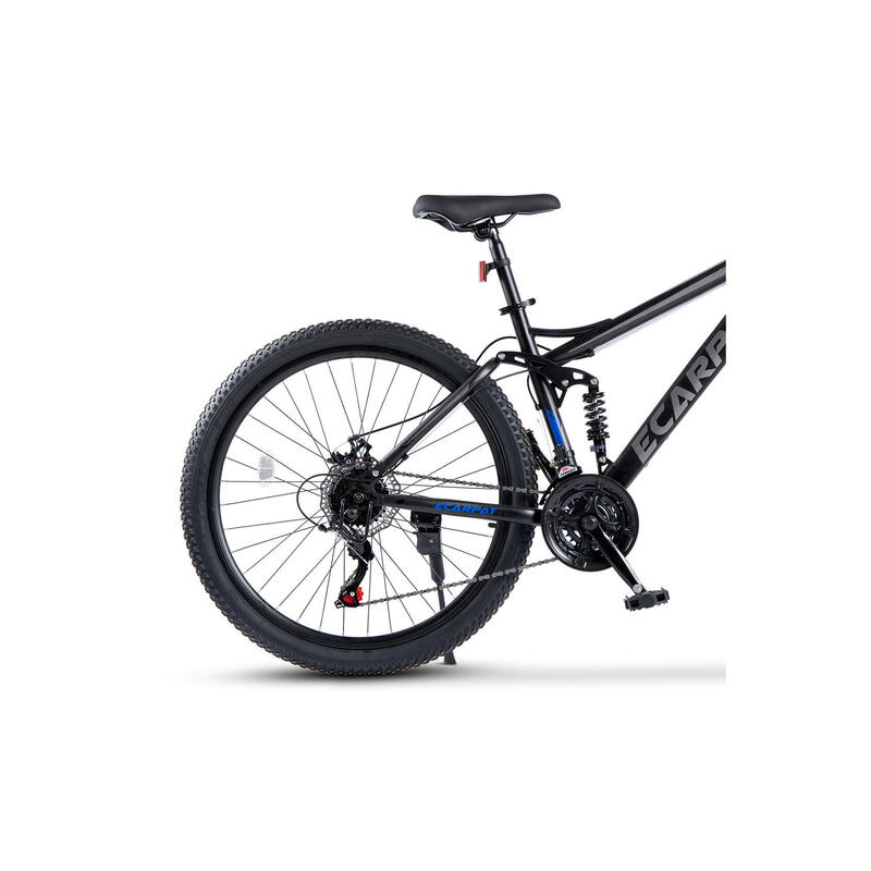 Bicicleta Velors Matador JSX2660, suspensie fata/spate, negru cu albastru
