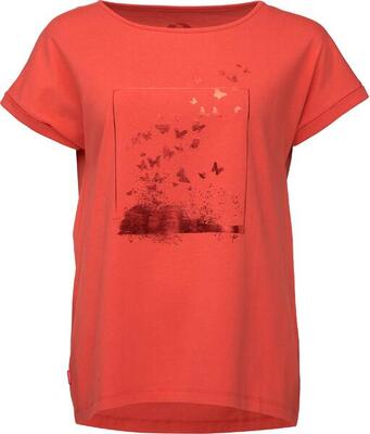 Dames t-shirt loap bazala rood