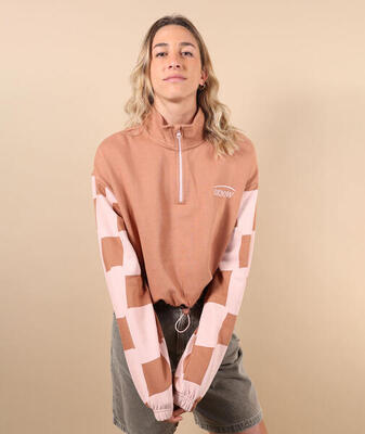 Sweater met halve rits slides