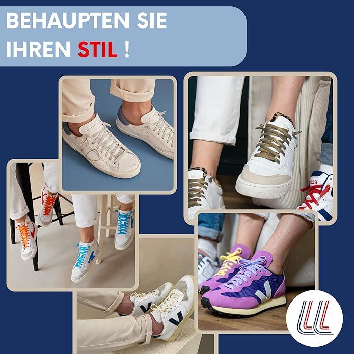 Elastische Schnürsenkel Flexibel Ohne Binden Breit Silikon 6/6