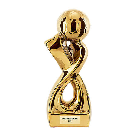 Trophée céramique or hauteur 34 cm