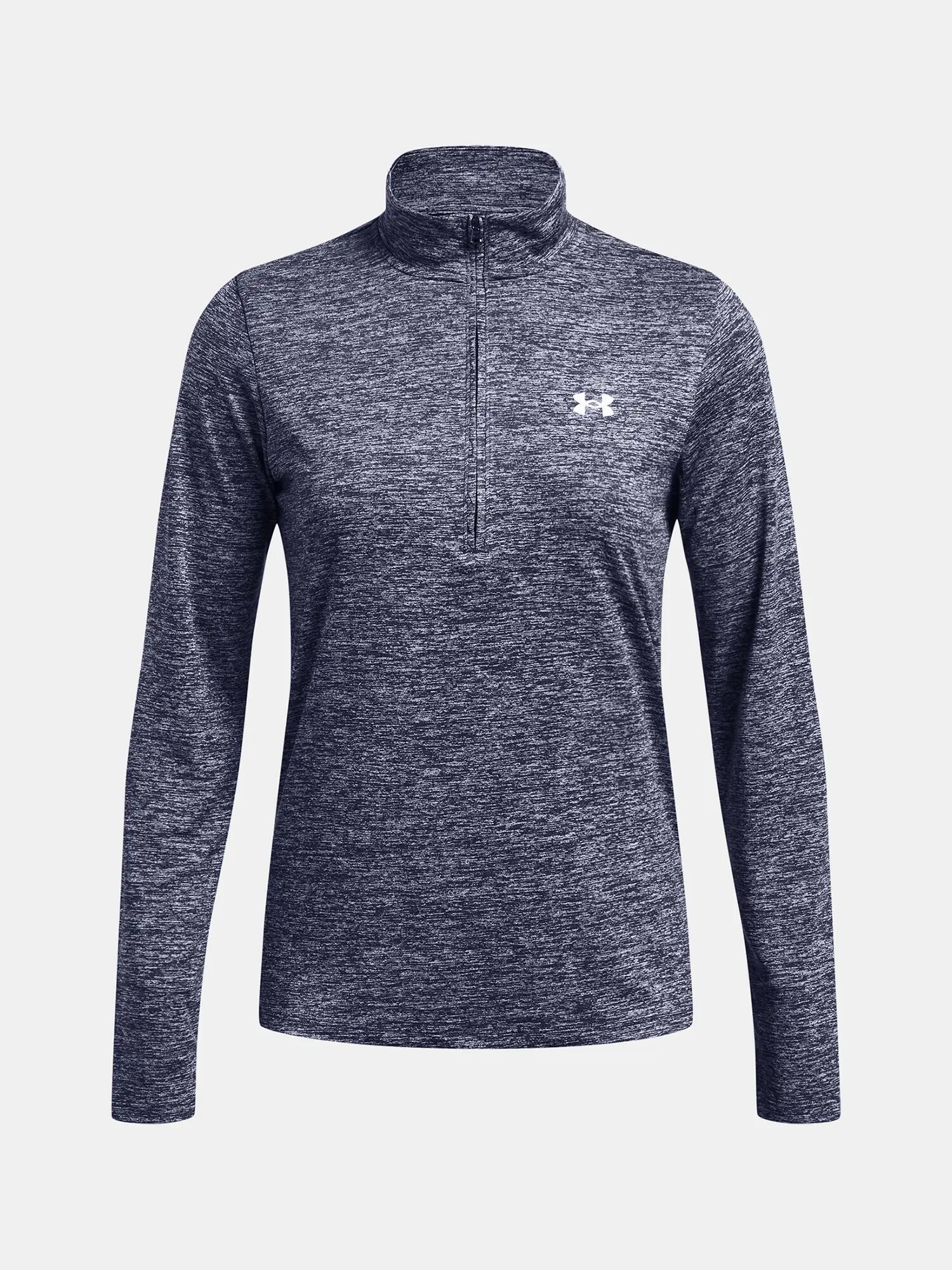 "Tech" Oberteil für , mit halbem Reißverschluss Damen Mitternachtsblau 3/4