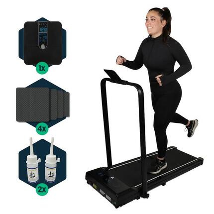 Tapis de course - Bande de marche - Pliable - 1-10,8 km/h - Balance incl - Noir