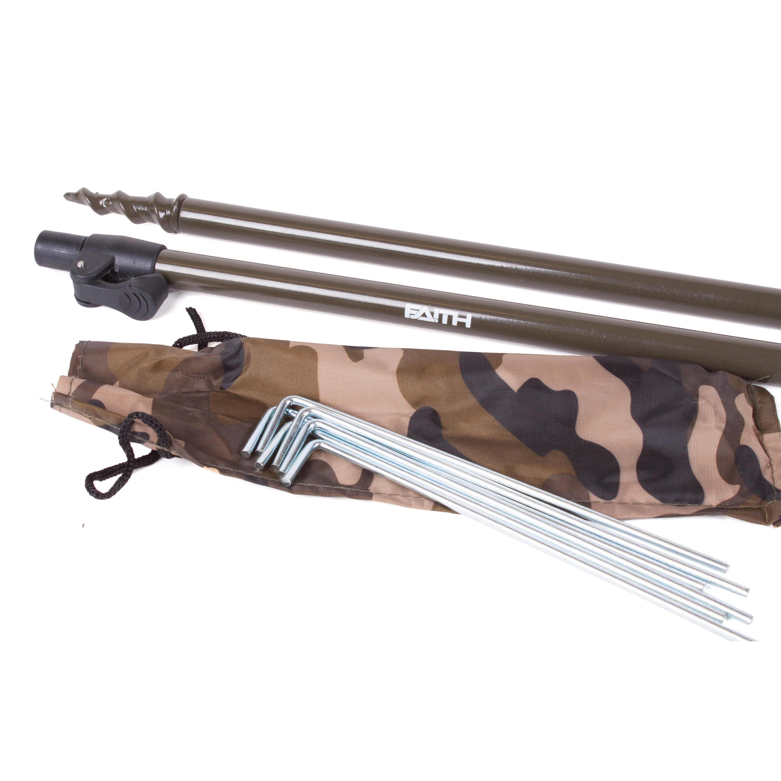Ombrello pesca Oval Brolly 60" camouflage con groundsheet 3/7