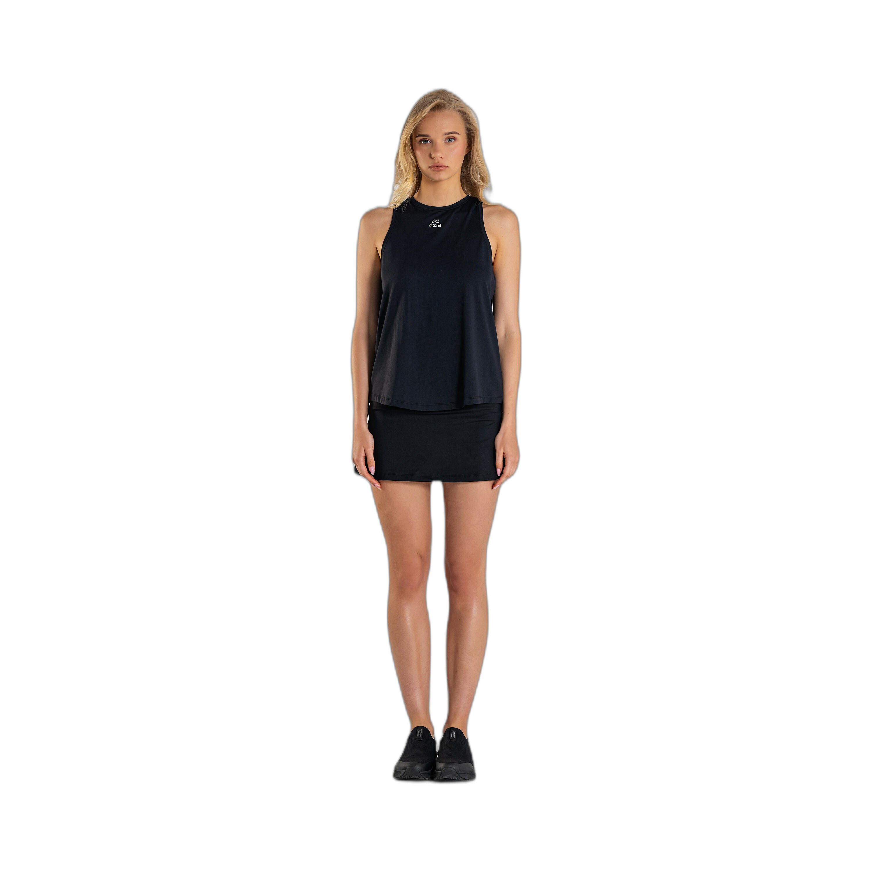 Top Fitness Mulher Ditchil Tank Energy Preto Respirável 6/7