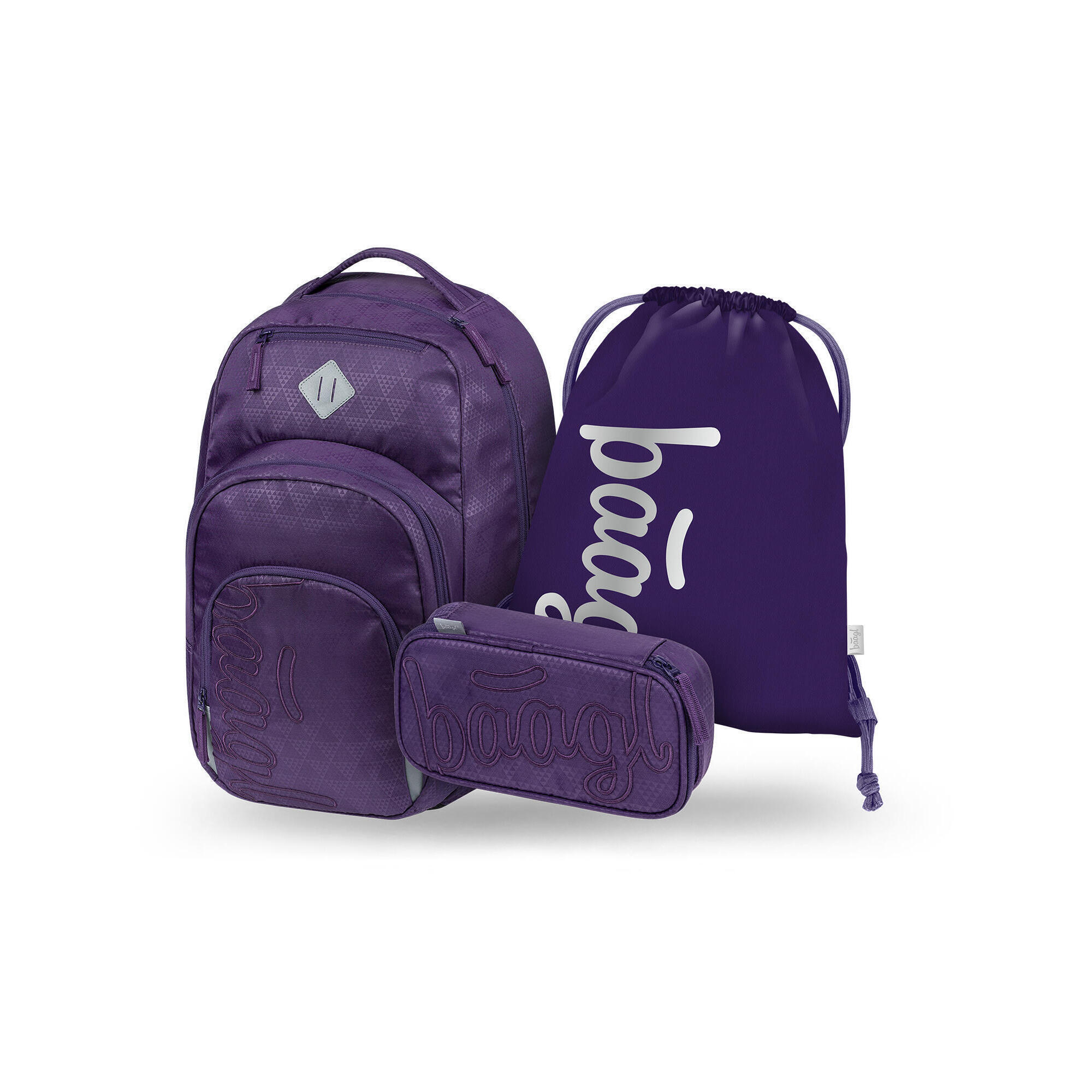 BAAGL Školní set Coolmate Plum