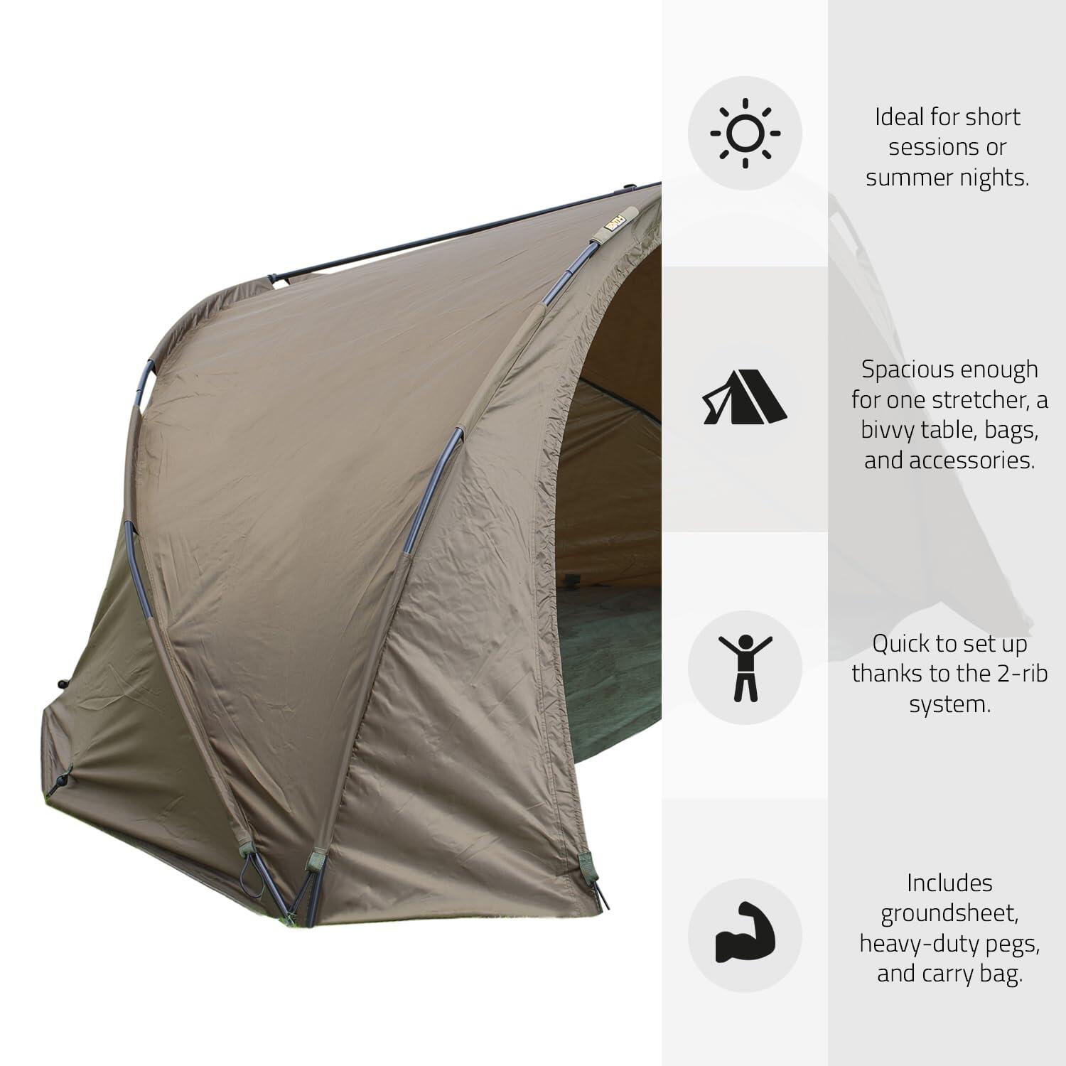 2-Rib shelter hengelsport waterdicht snel opzetbaar incl draagtas 6/6