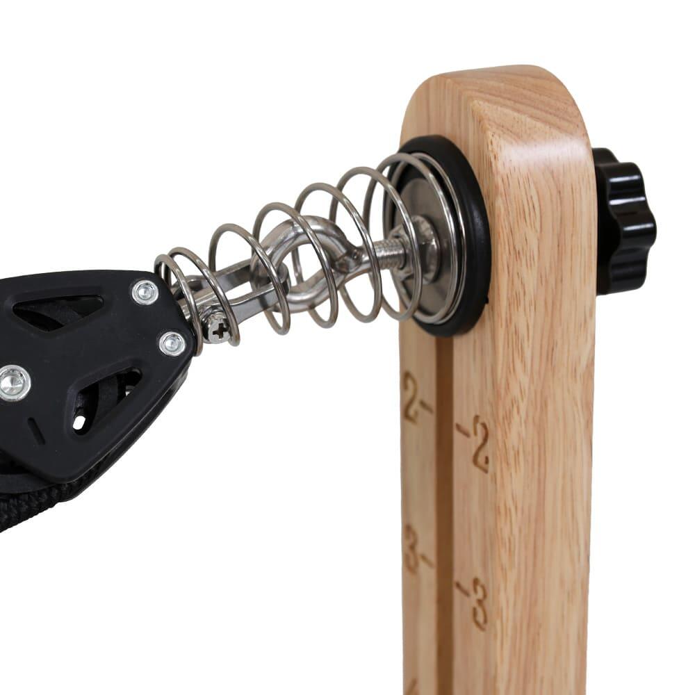 Appareil Pilates Reformer KALMA by Fitness Tech | Bois de chêne 6 ressorts 3/5