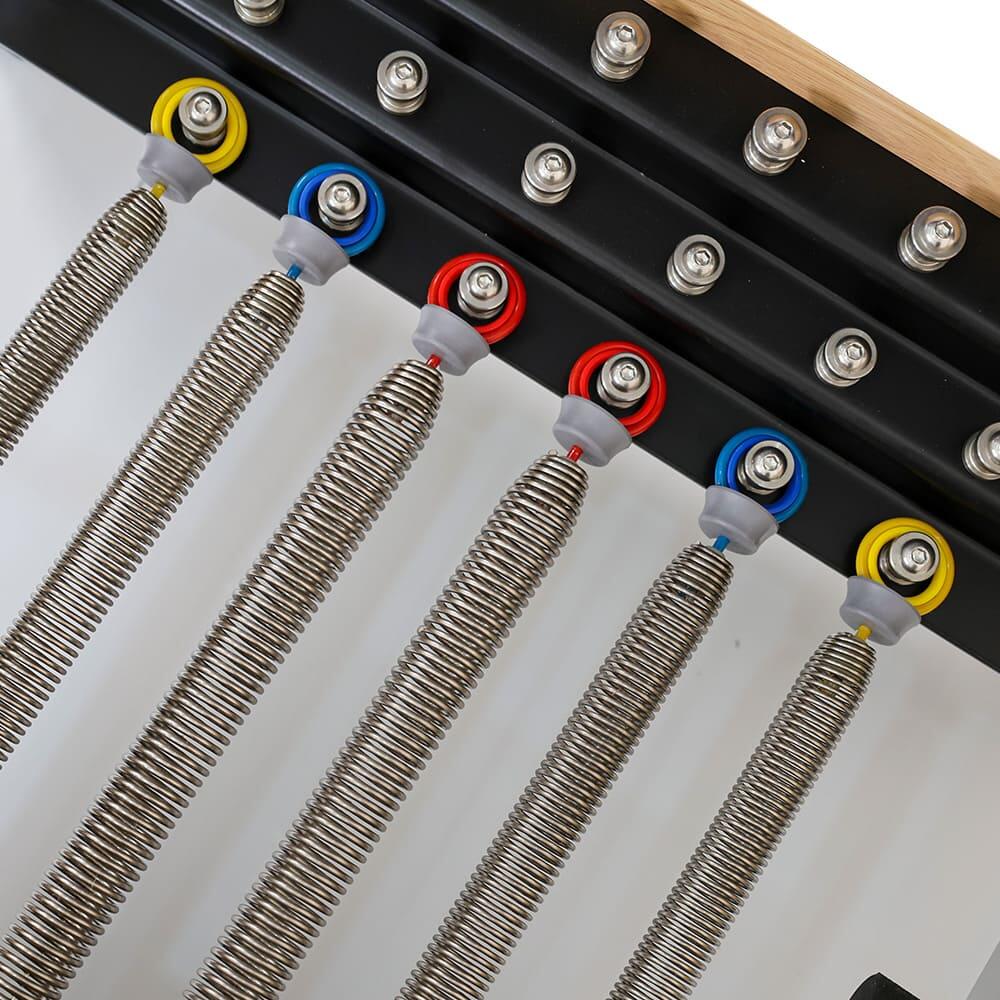 Appareil Pilates Reformer KALMA by Fitness Tech | Bois de chêne 6 ressorts 5/5