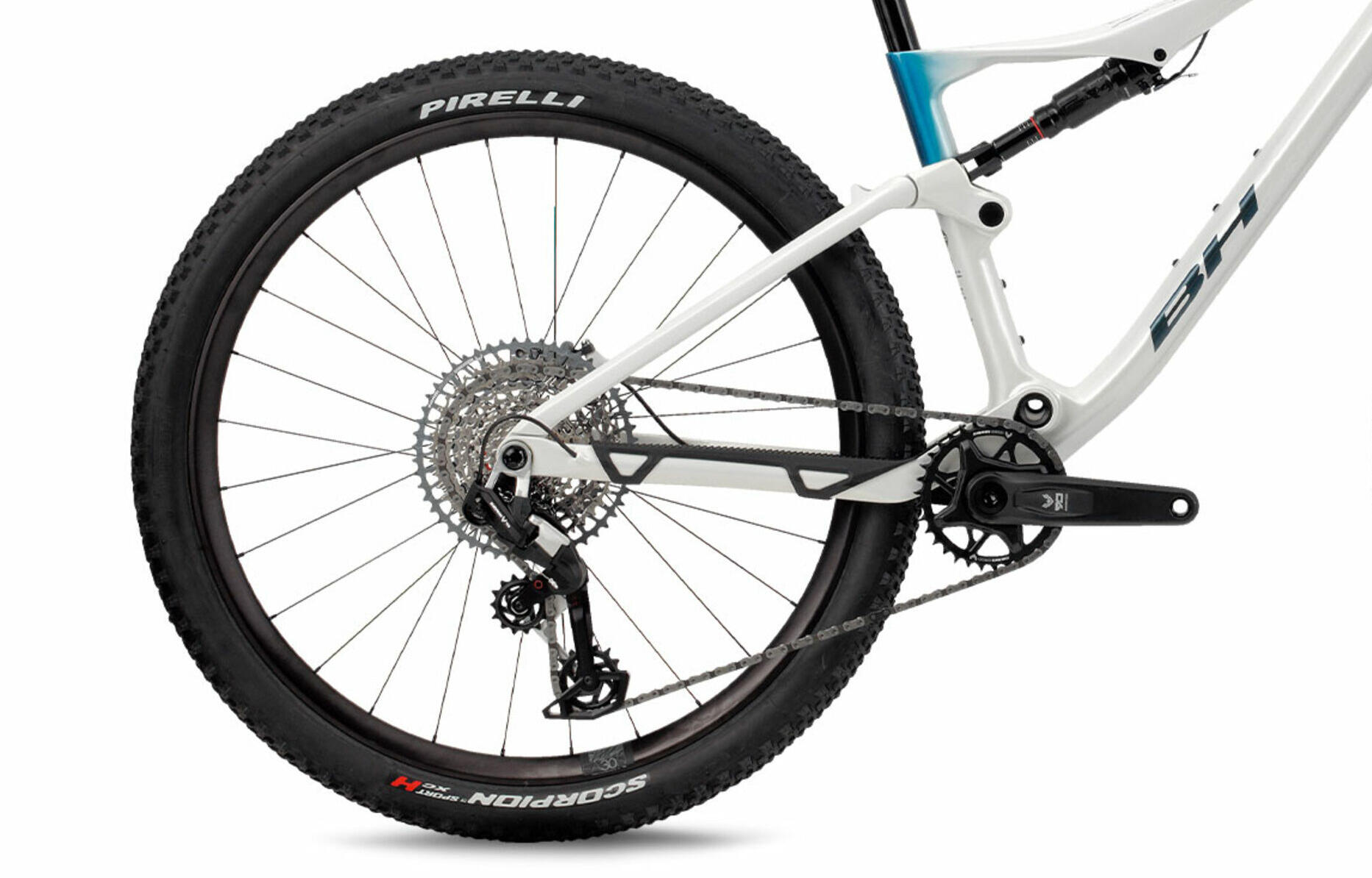Bicicleta Mtb Bh Lynx Race 8.5 (2026)blanco-verde 3/4