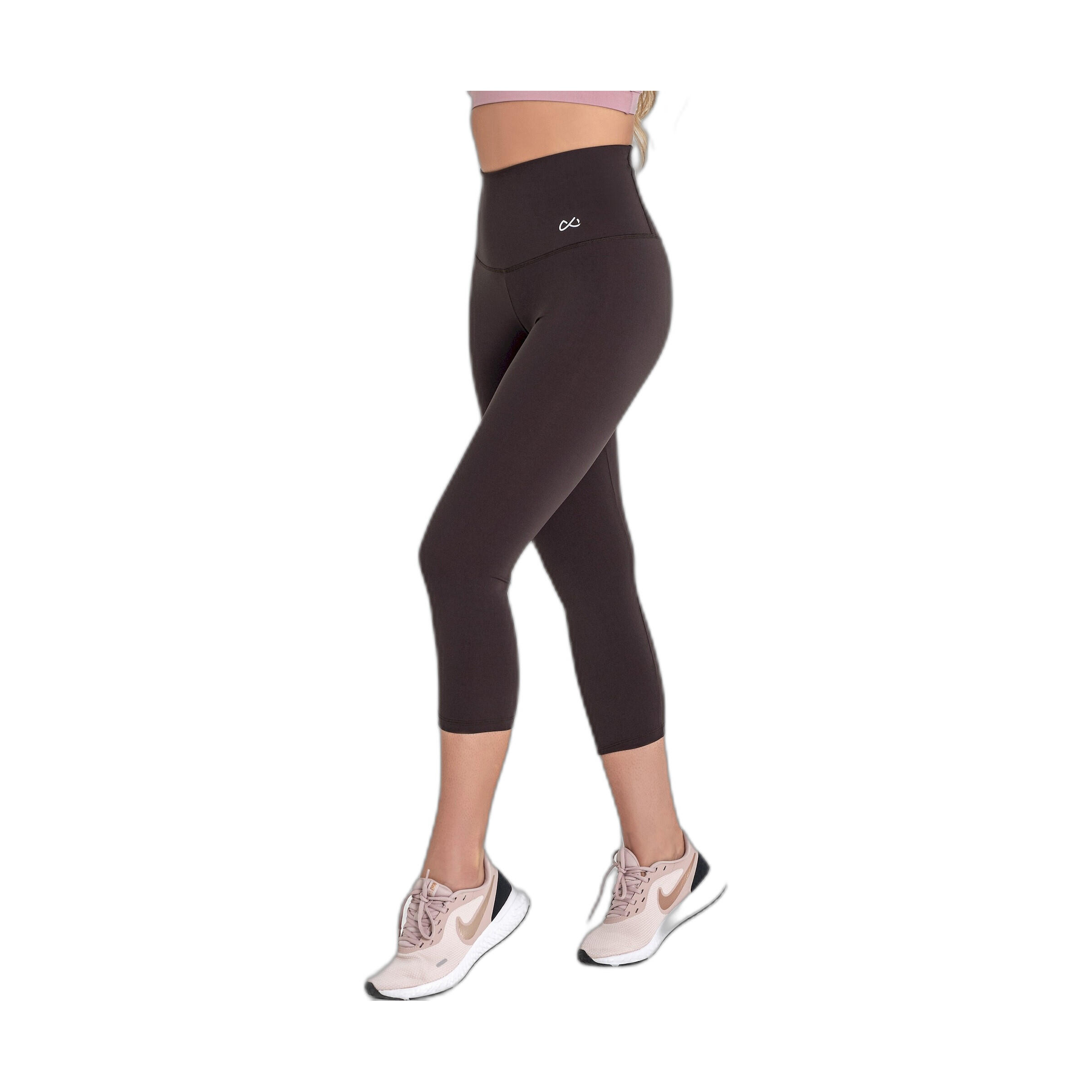 Mallas Fitness Mujer Ditchil Cropped Magny Marrón 2/7