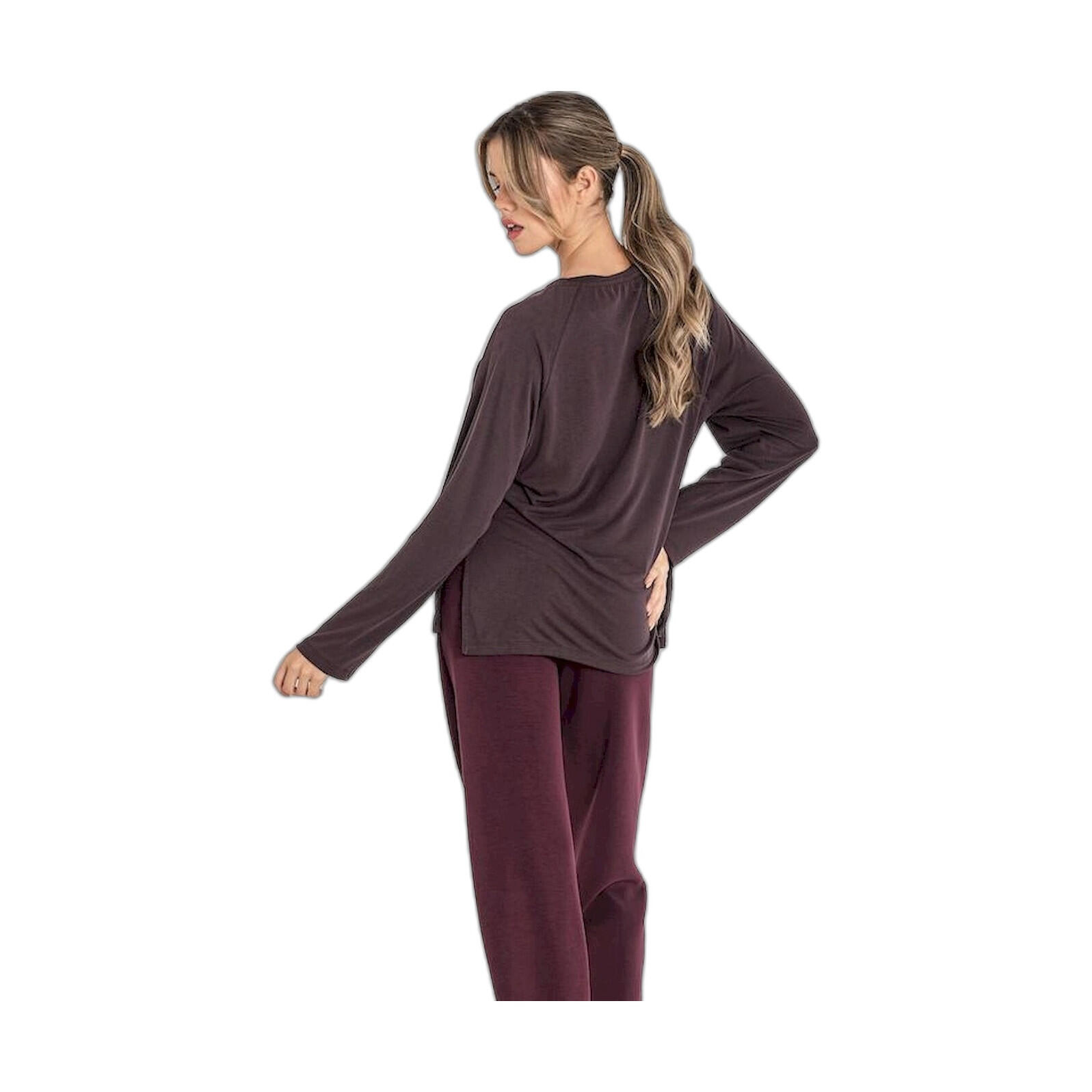 Top Fitness Mujer Ditchil Longsleeve Ethereal Relax Morado Oscuro 2/7