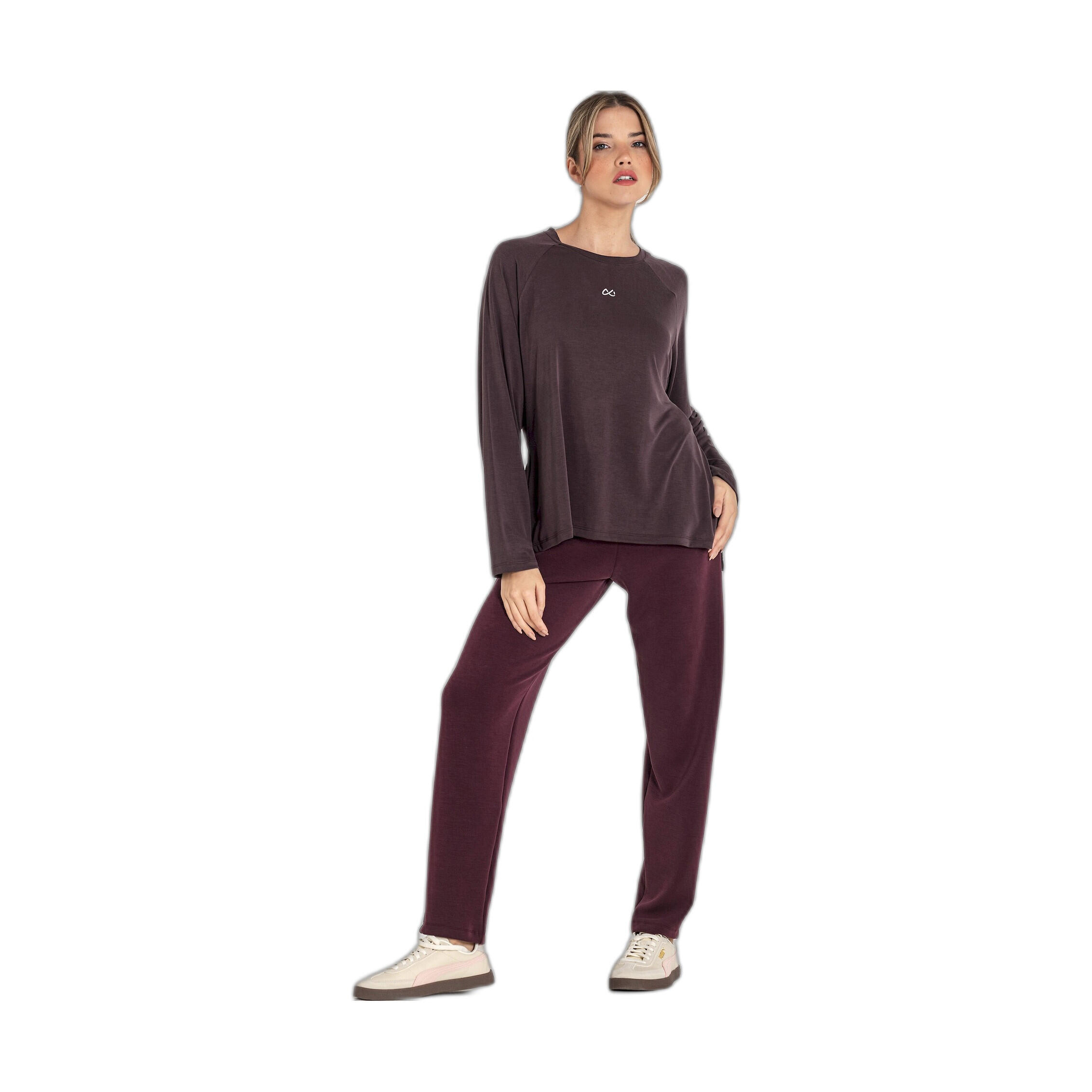 Top Fitness Mujer Ditchil Longsleeve Ethereal Relax Morado Oscuro 4/7