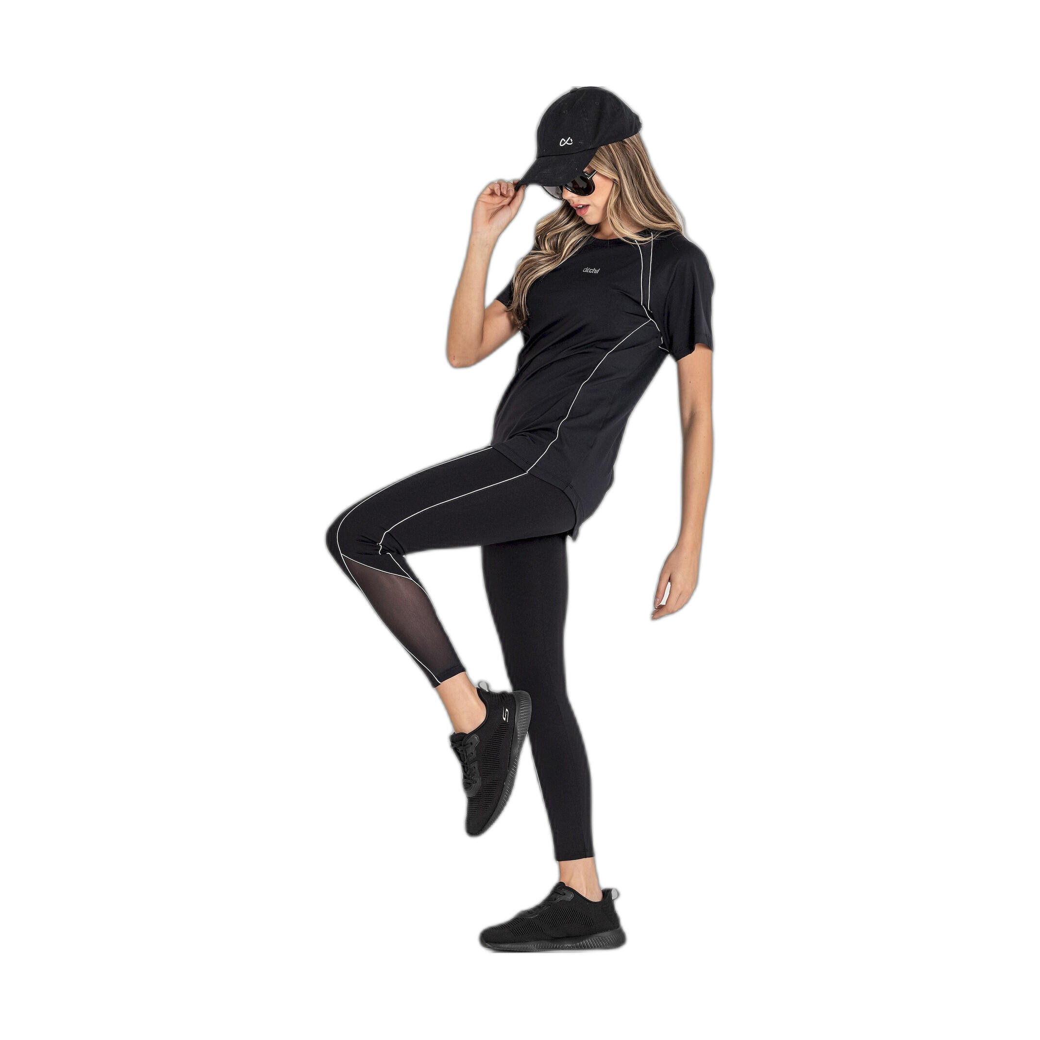 Camiseta Fitness Mujer Ditchil Avis Negro 4/7