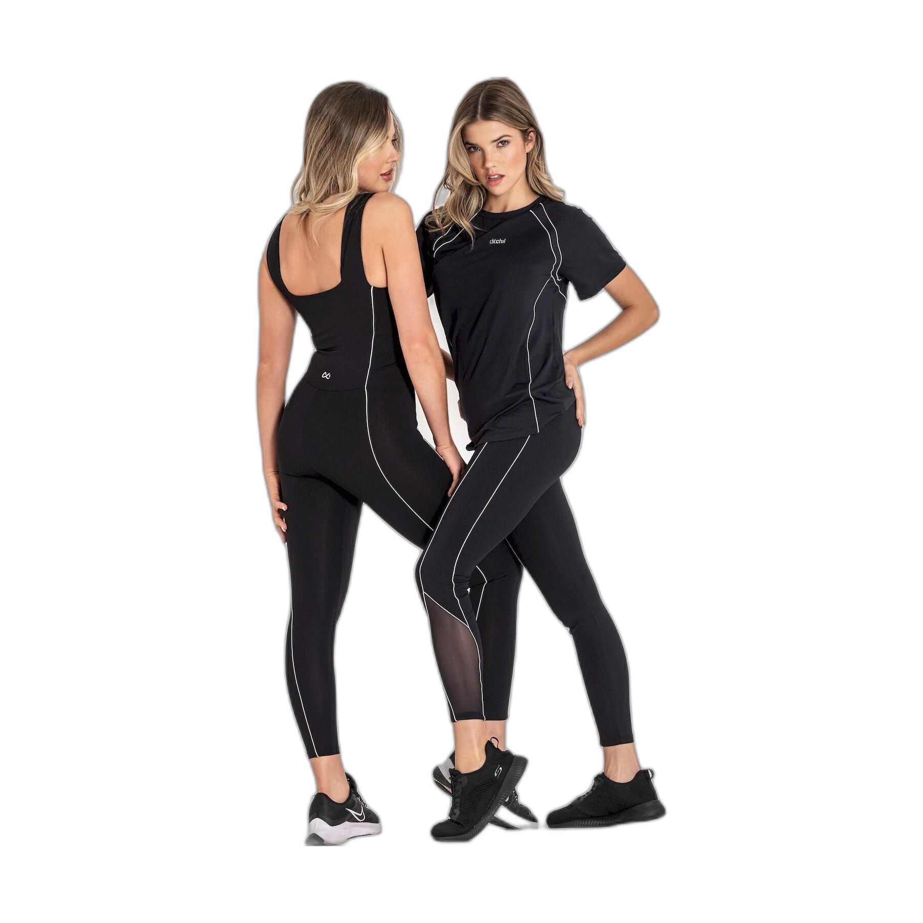 Mallas Fitness Mujer Ditchil Avis Negro 4/7