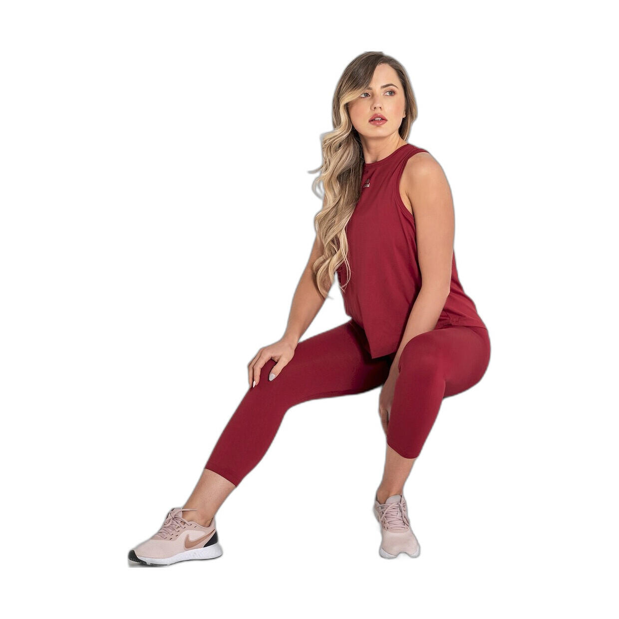 Top Fitness Mujer Ditchil Tank Energy Granate 7/7