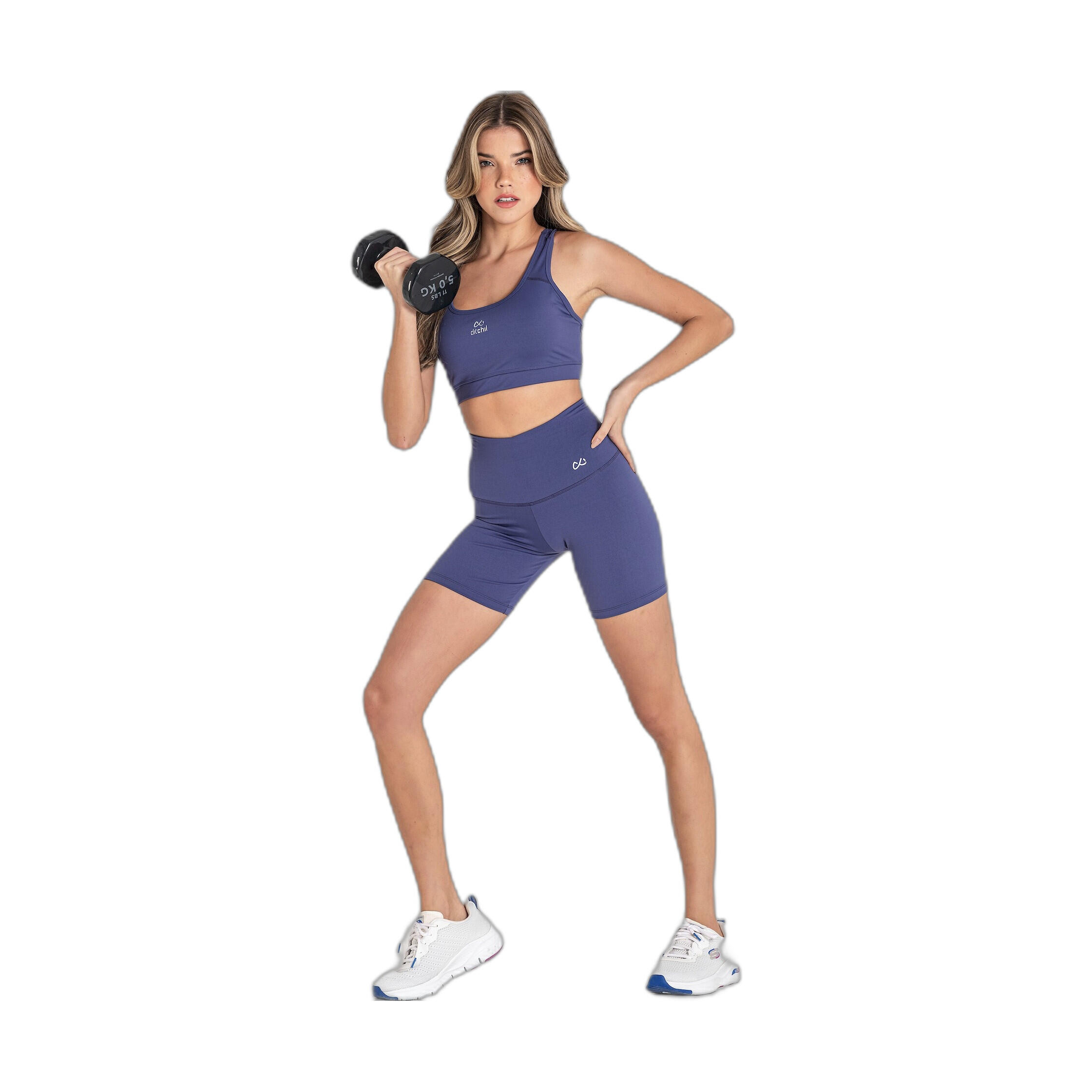 Top Fitness Mulher Ditchil Sport Fire Azul 3/7