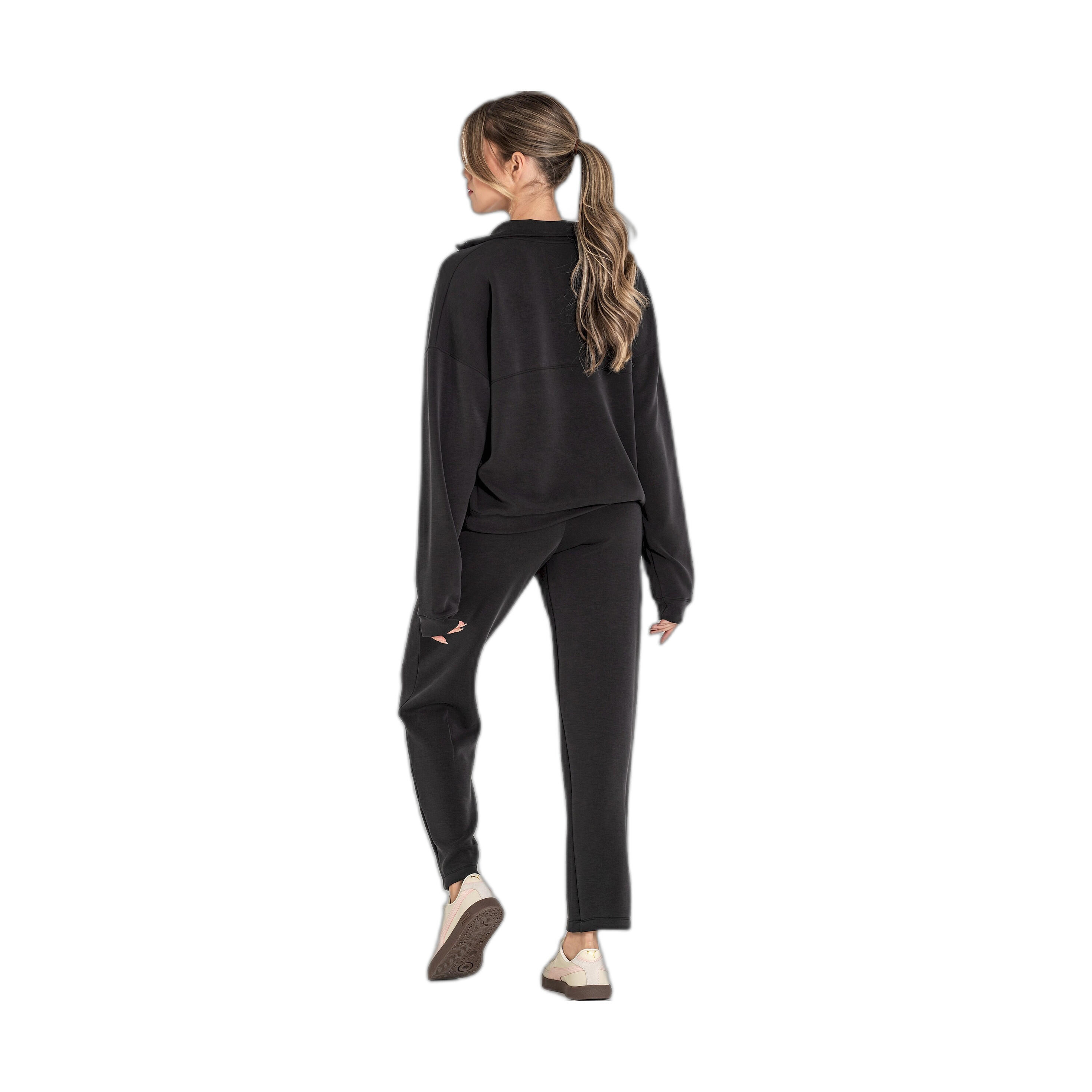 Sudadera Fitness Mujer Ditchil Half Neck Nebulara Negro 6/7