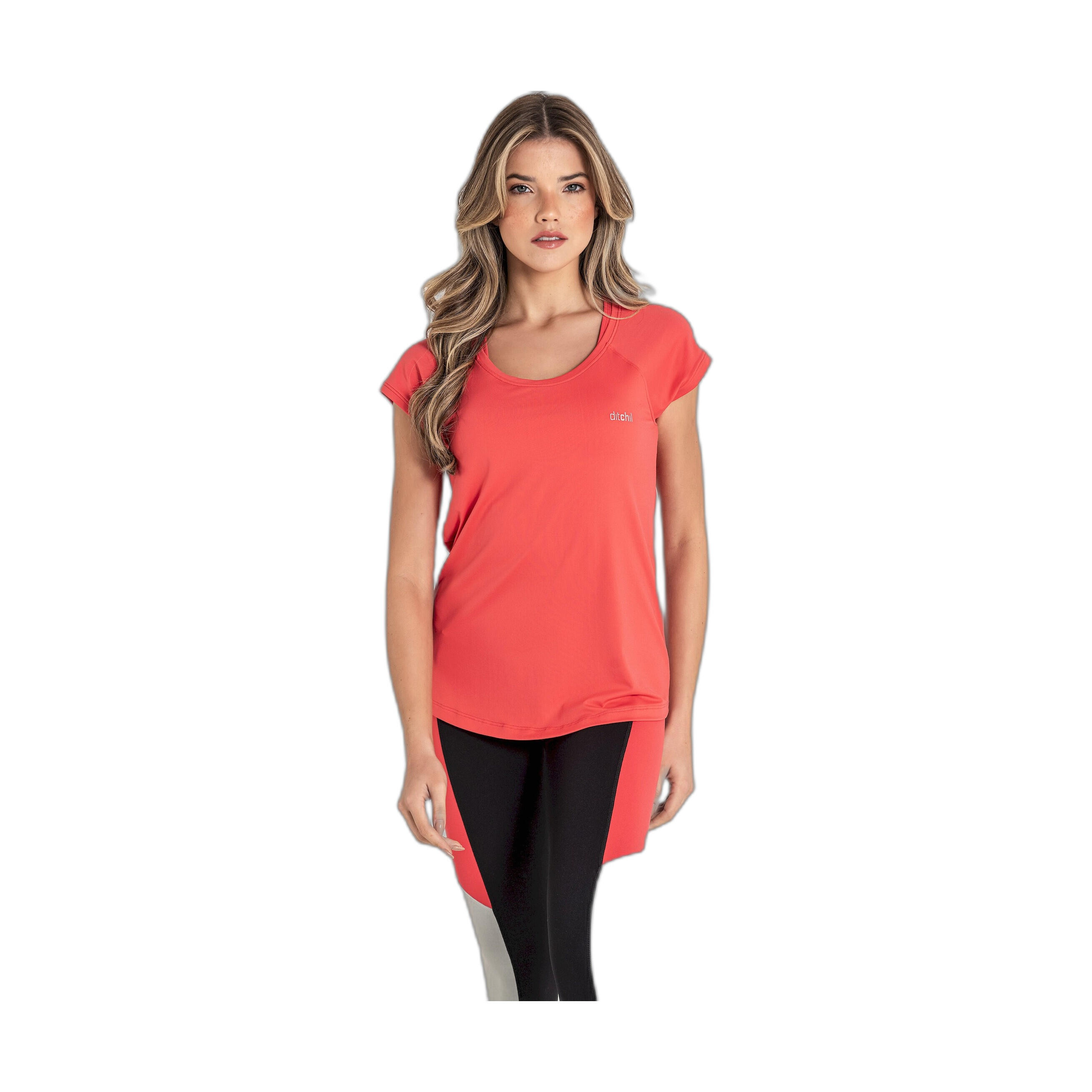 Camiseta Fitness Mujer Ditchil Ease Coral 3/7
