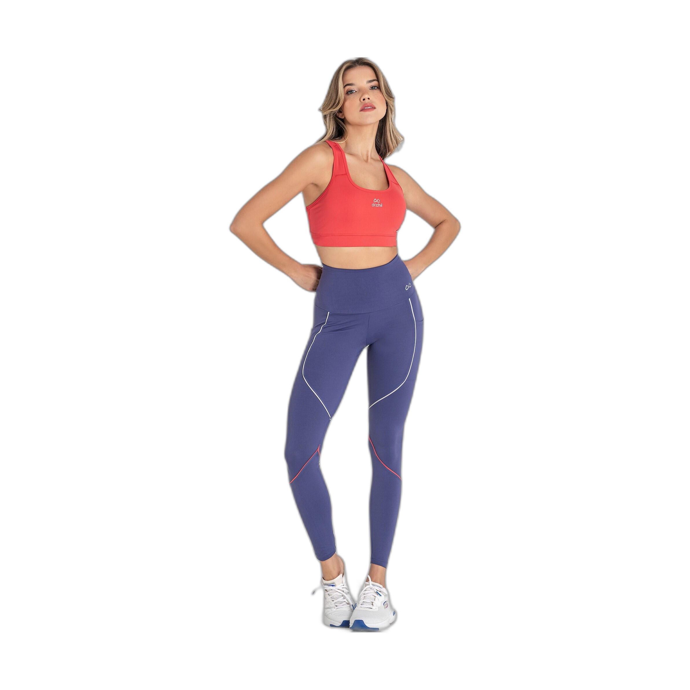 Mallas Fitness Mujer Ditchil Pix Azul 4/7