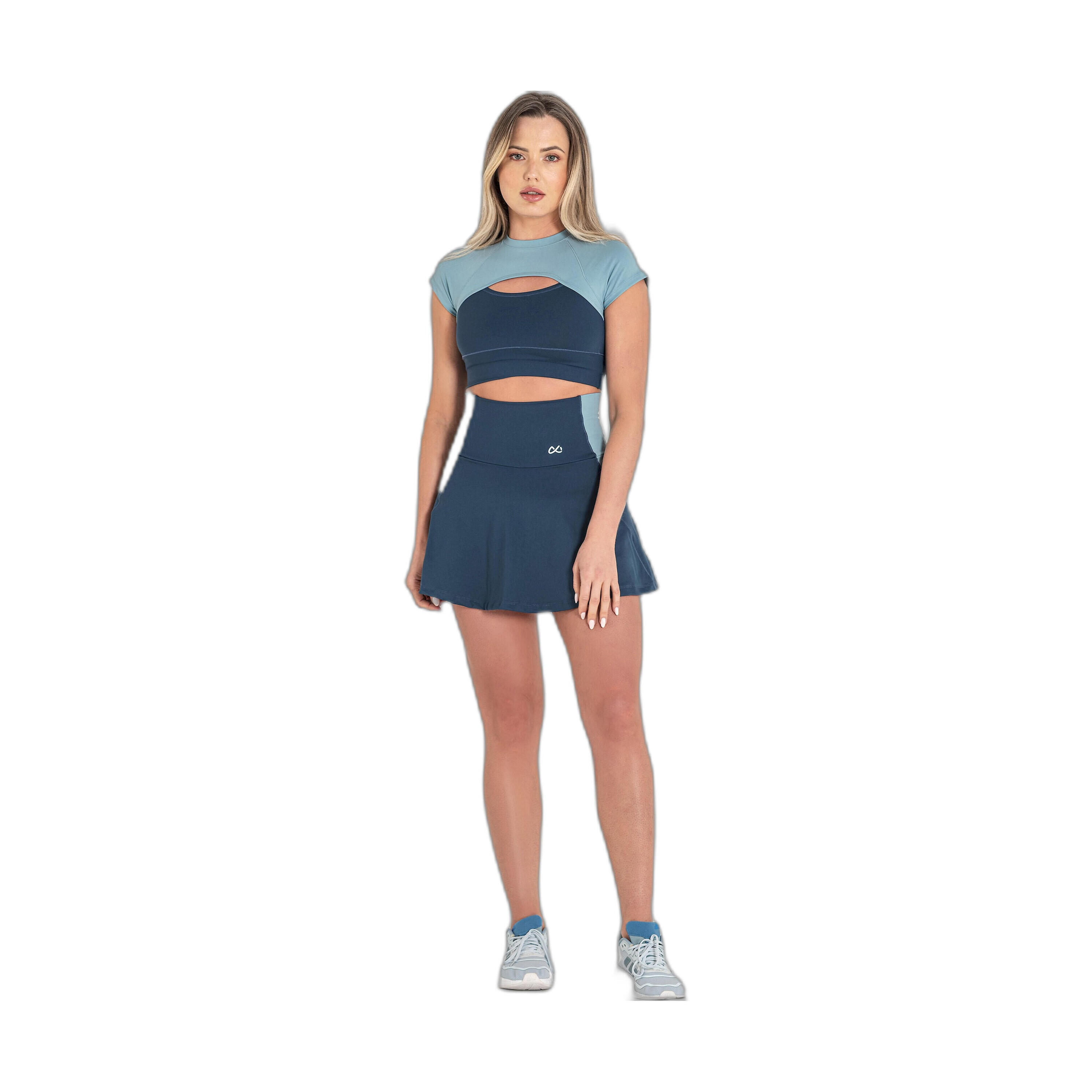 Falda Fitness Mujer Ditchil Skort Bix Azul Oscuro 2/7