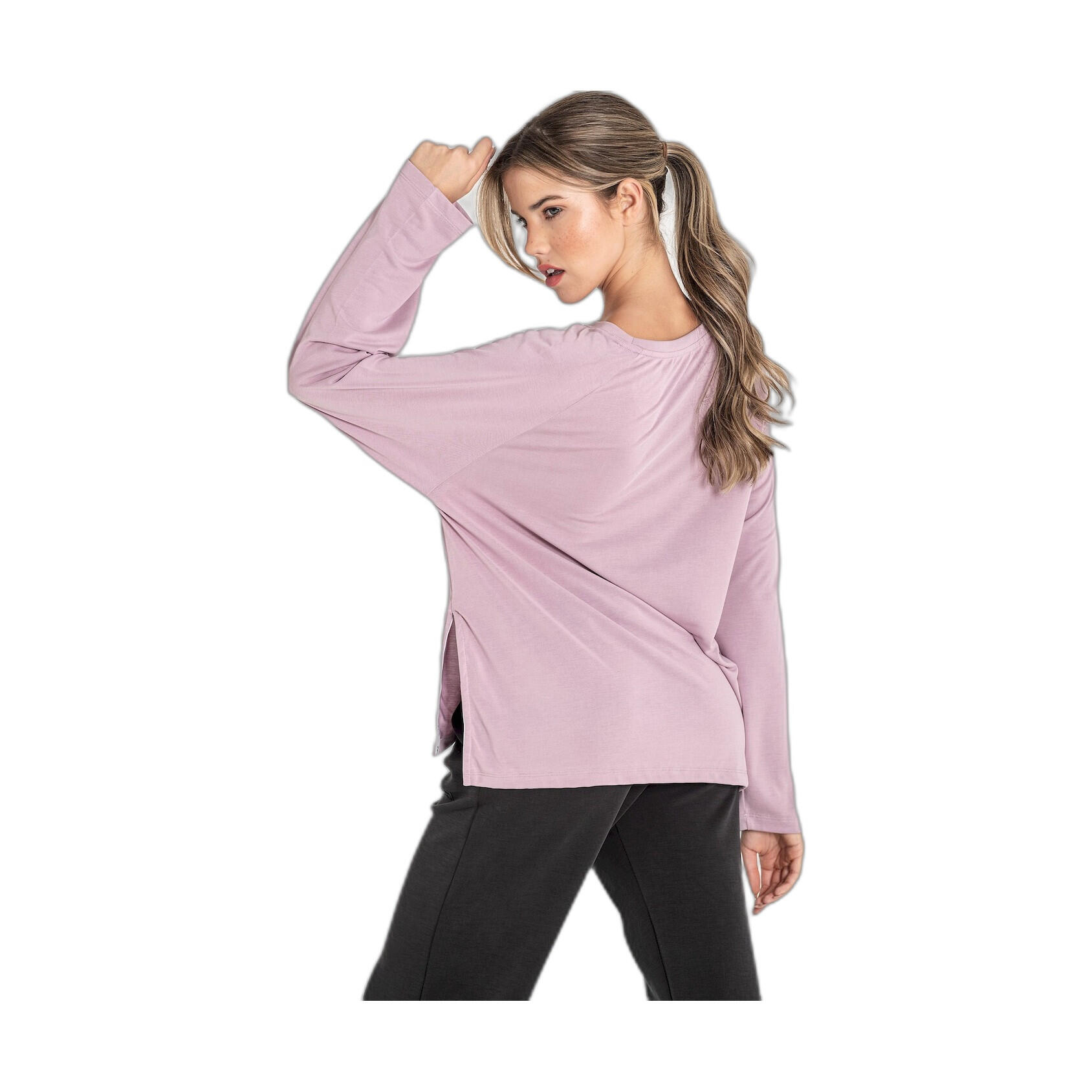 Top Fitness Mujer Ditchil Longsleeve Ethereal Relax Rosa 2/7