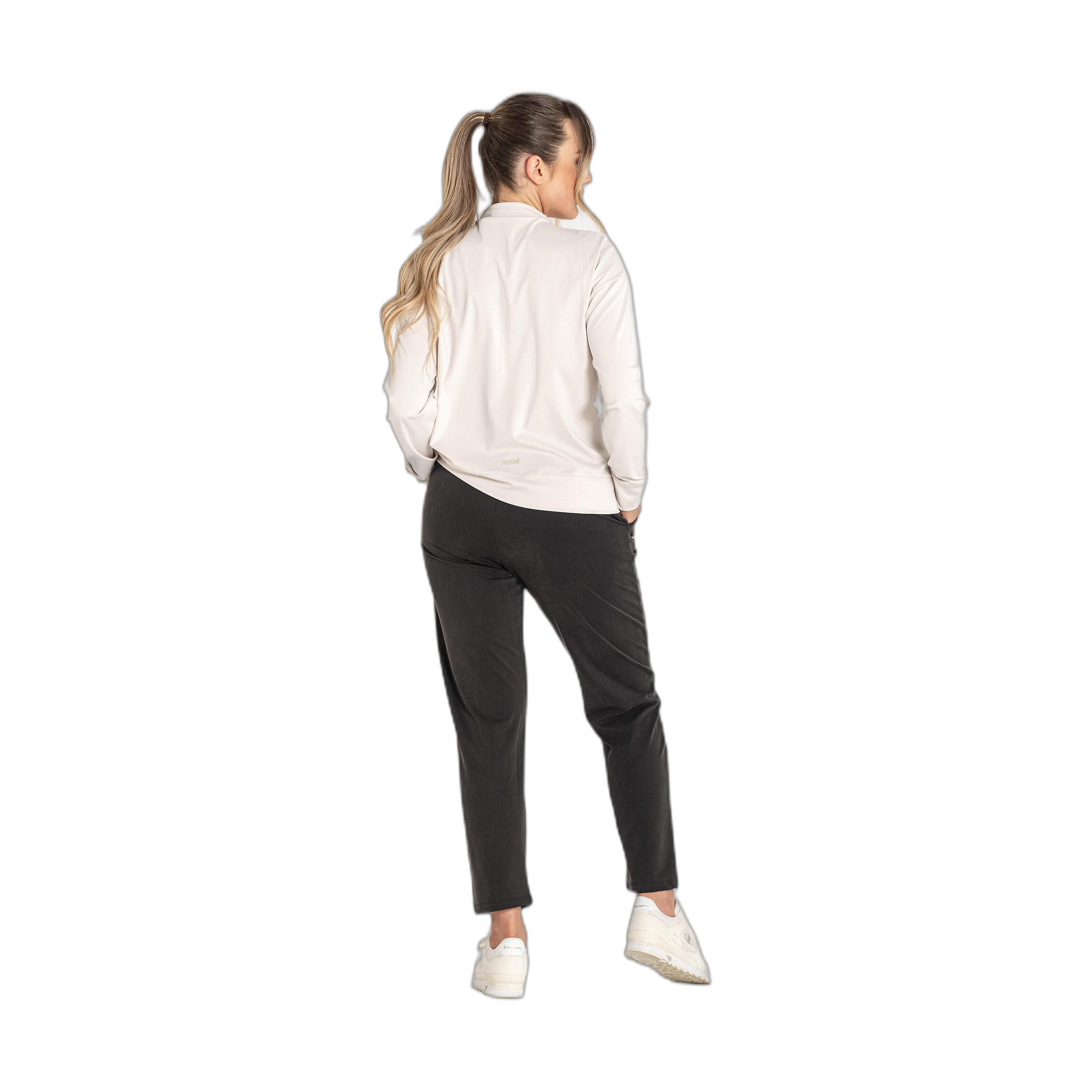 Sudadera Fitness Mujer Ditchil Sweat Astrale Crema 3/7