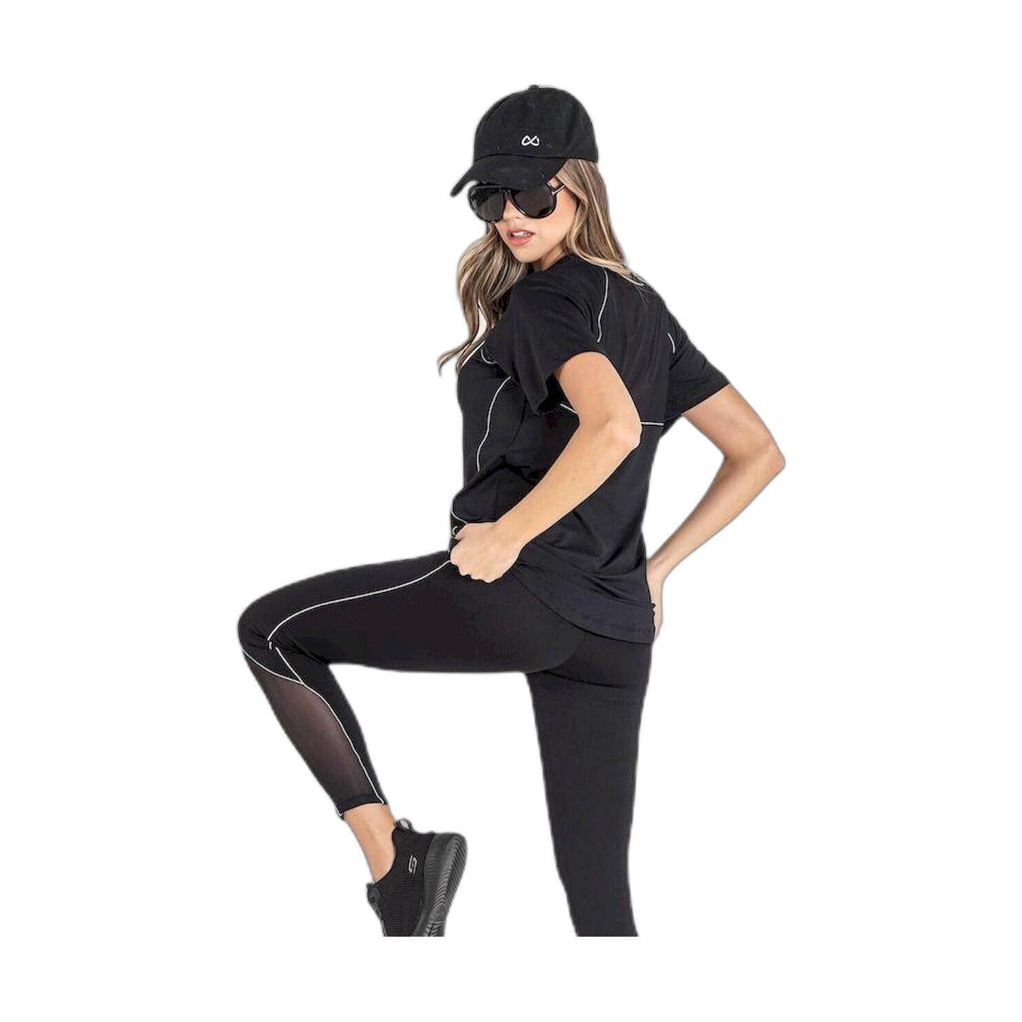 Camiseta Fitness Mujer Ditchil Avis Negro 2/7