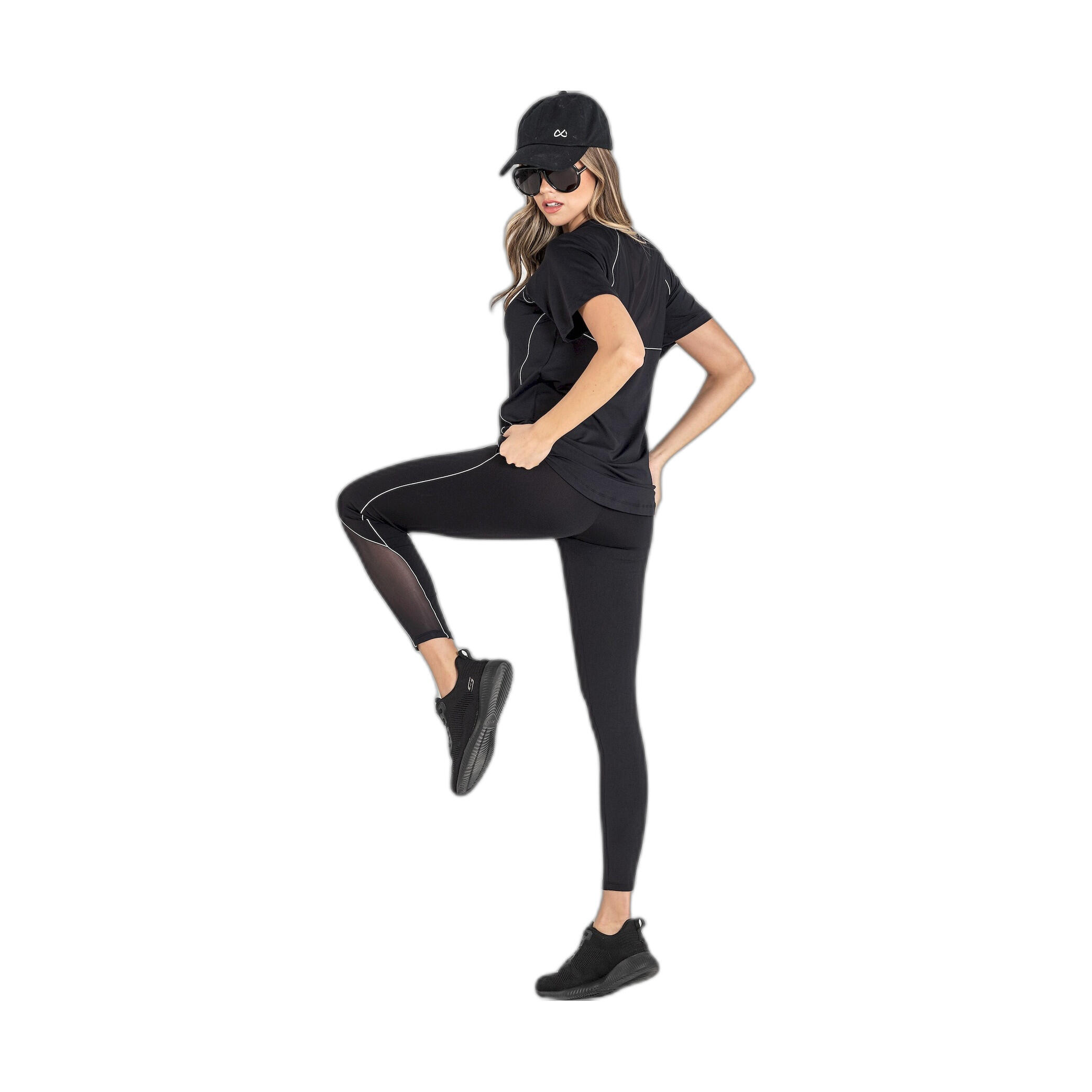 Camiseta Fitness Mujer Ditchil Avis Negro 5/7