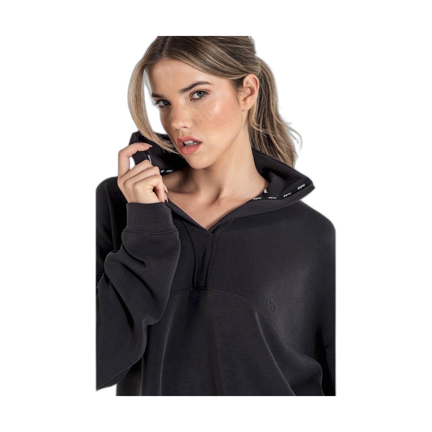 Sudadera Fitness Mujer Ditchil Half Neck Nebulara Negro 7/7