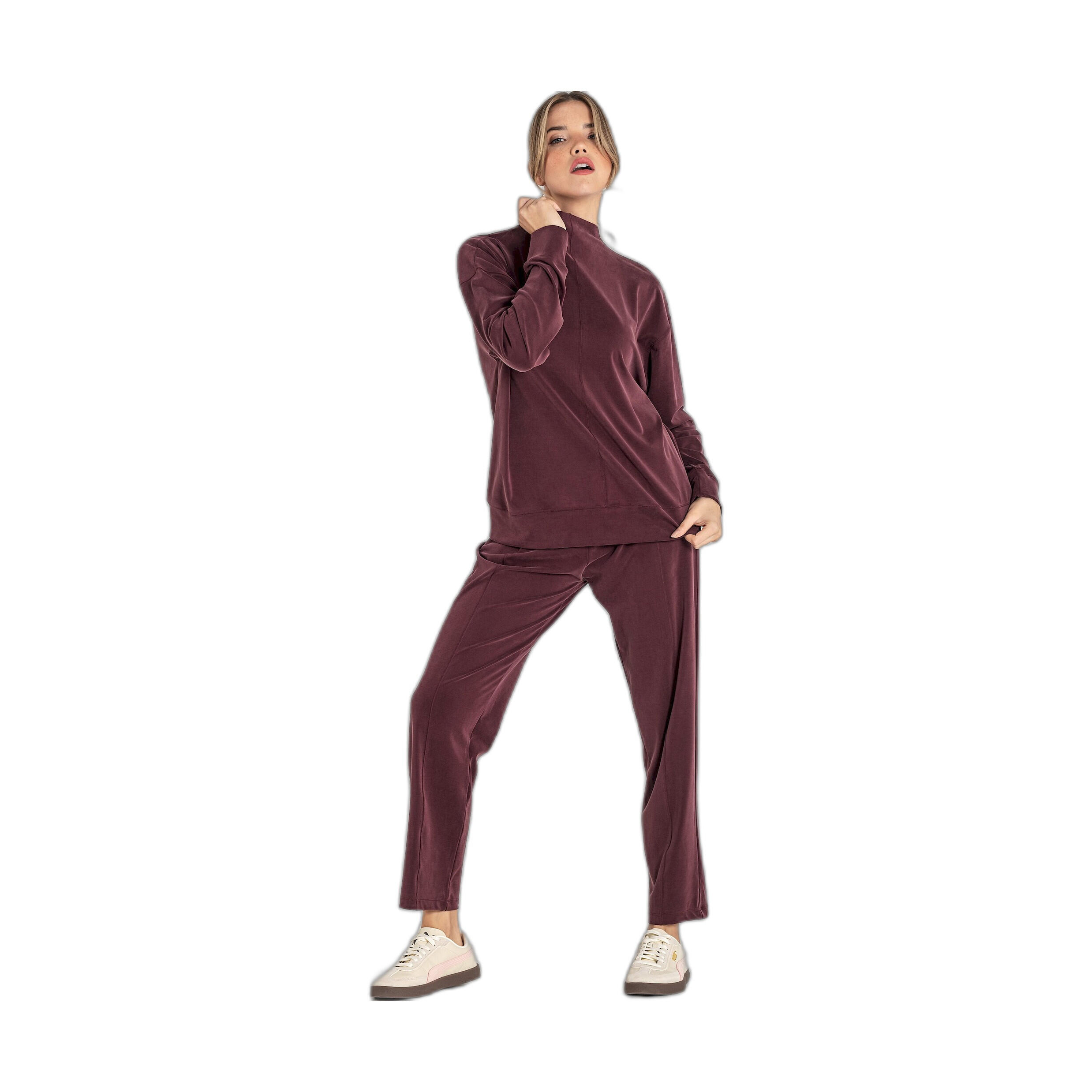 Sudadera Fitness Mujer Ditchil Sweat Astrale Granate 5/7
