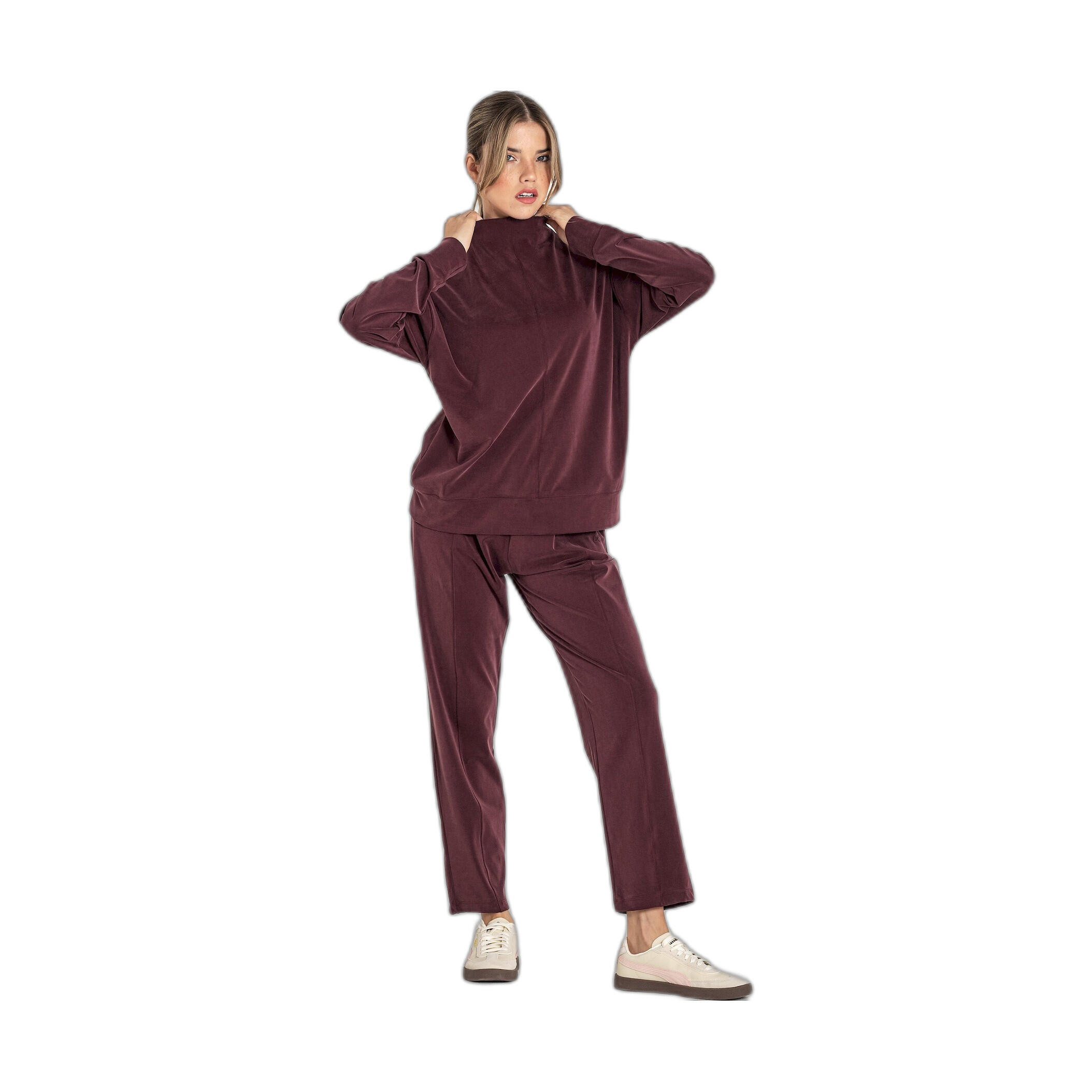 Sudadera Fitness Mujer Ditchil Sweat Astrale Granate 6/7