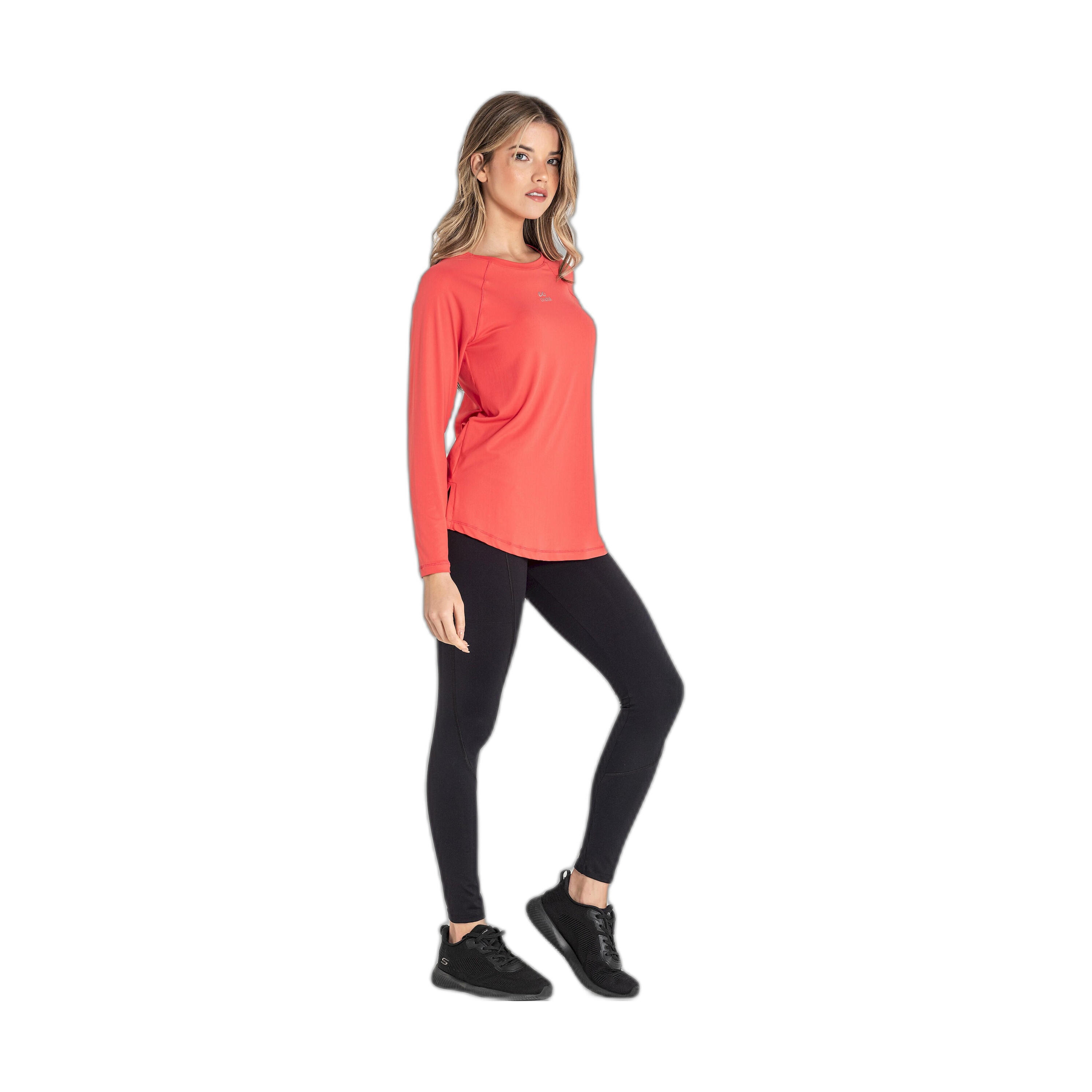 Camiseta Fitness Mujer Ditchil Long Sleeve Diva Coral Manga Larga 2/7