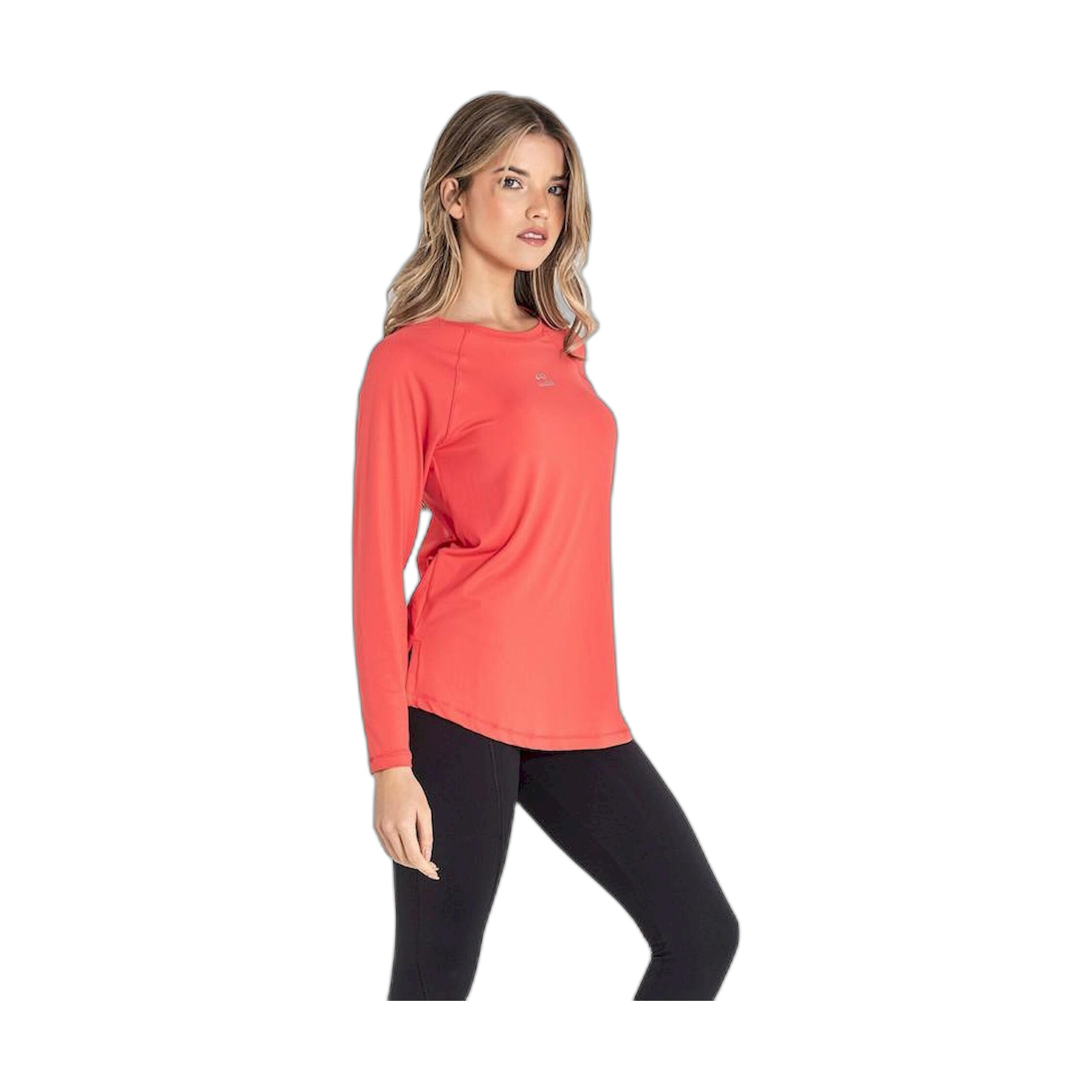 Camiseta Fitness Mujer Ditchil Long Sleeve Diva Coral Manga Larga 7/7