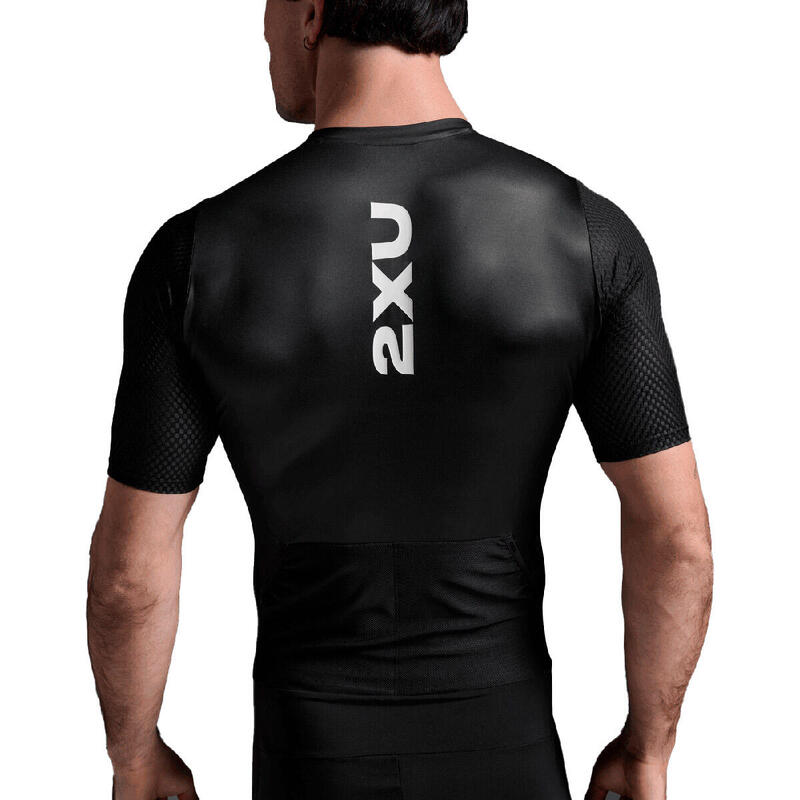 Costum de triatlon pentru bărbați 2XU Aero Hex cu mâneci