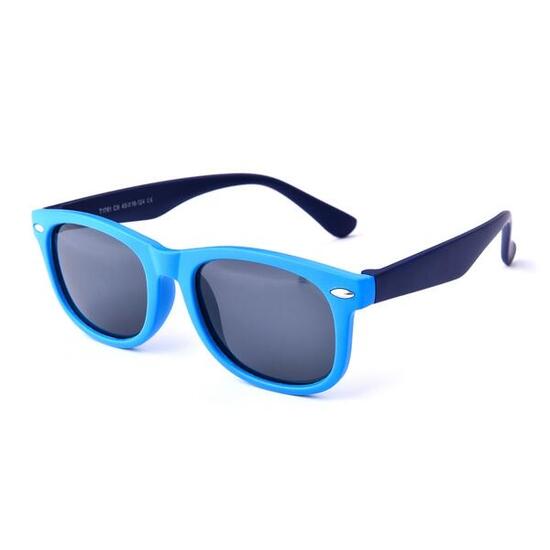 Lunettes de Soleil enfants en gel Sexton PK131-4 - BLUE, taille 41 mm
