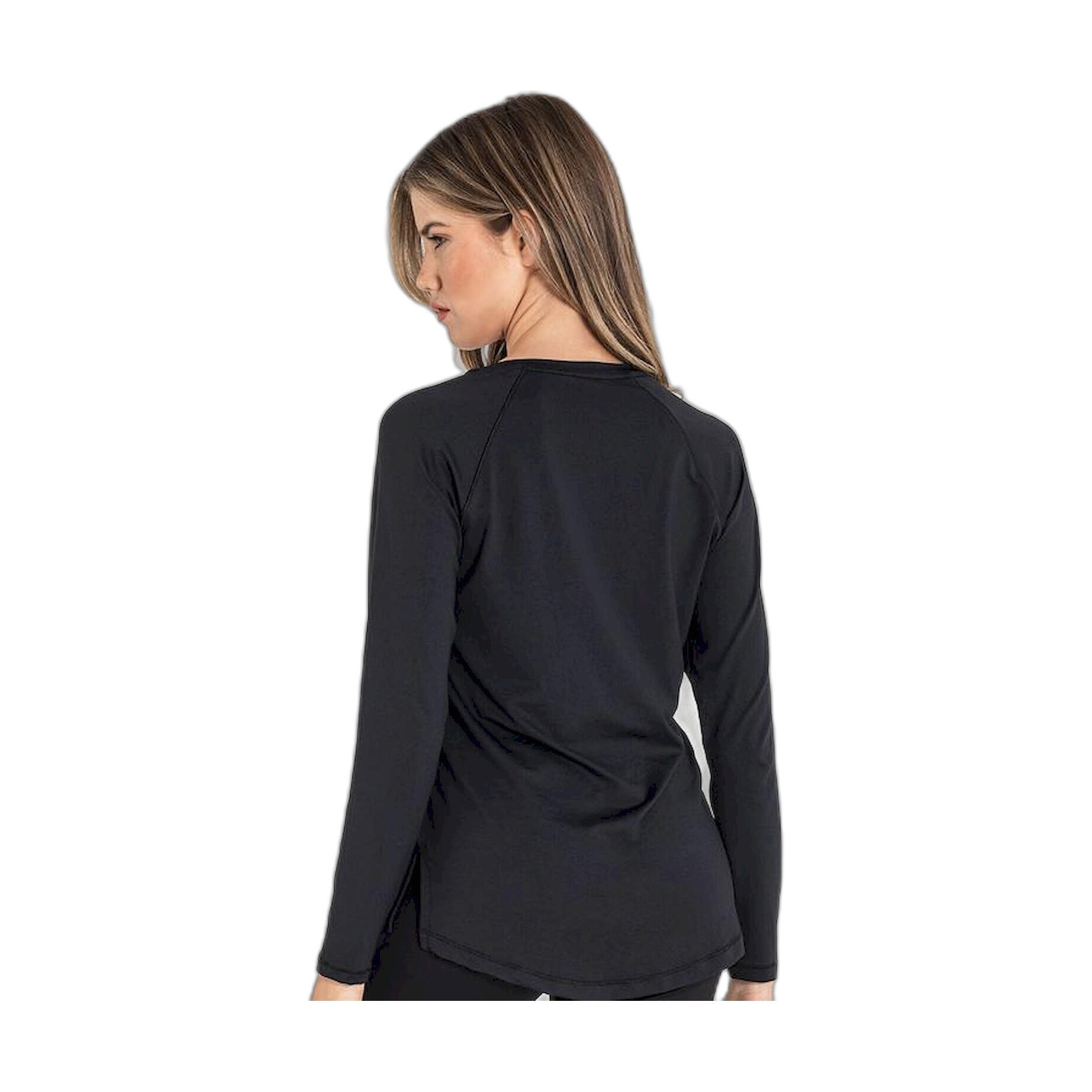 Camiseta Fitness Mujer Ditchil Long Sleeve Diva Negro Manga Larga 2/7