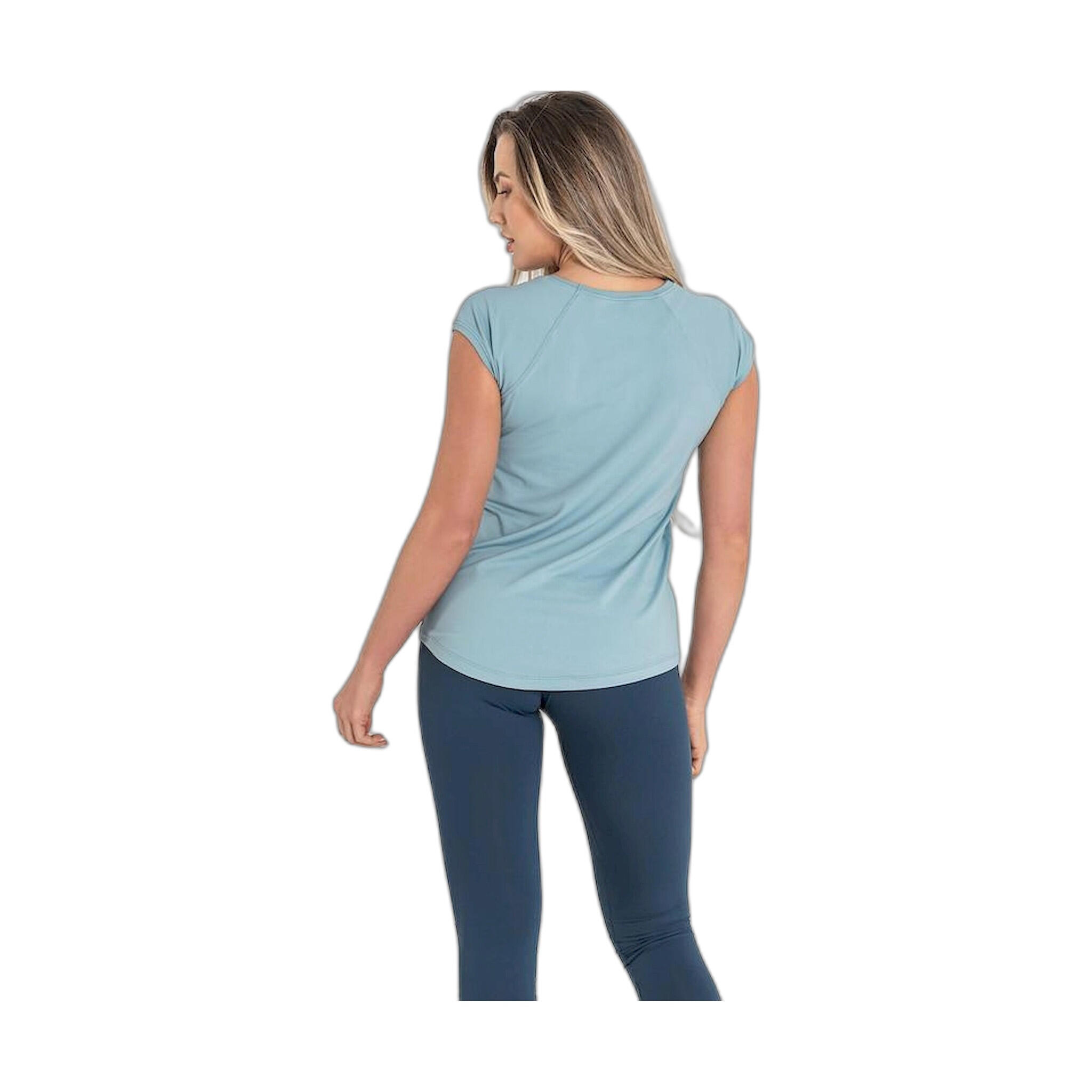 T-shirt donna Ditchil blu, manica corta, taglio atletico 2/7