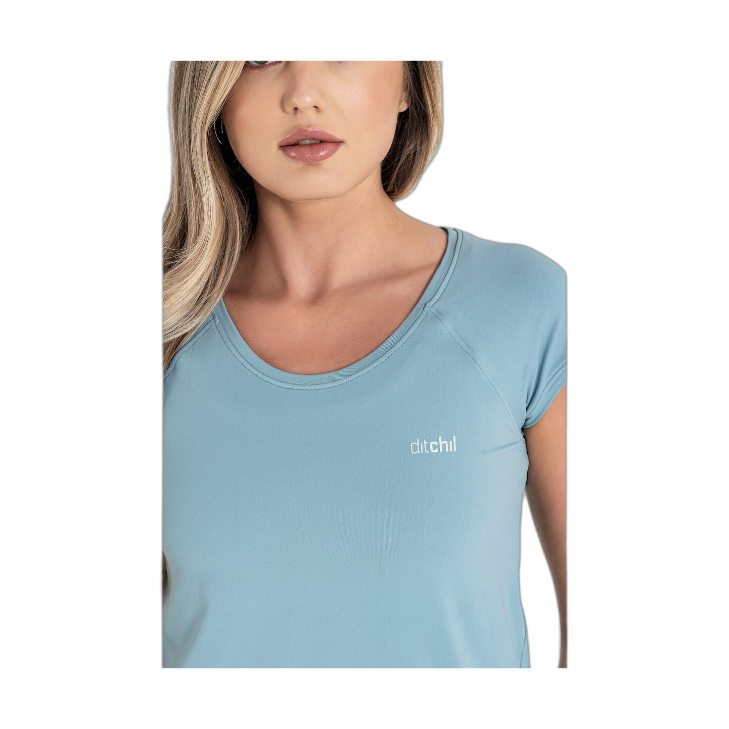 T-shirt donna Ditchil blu, manica corta, taglio atletico 4/7