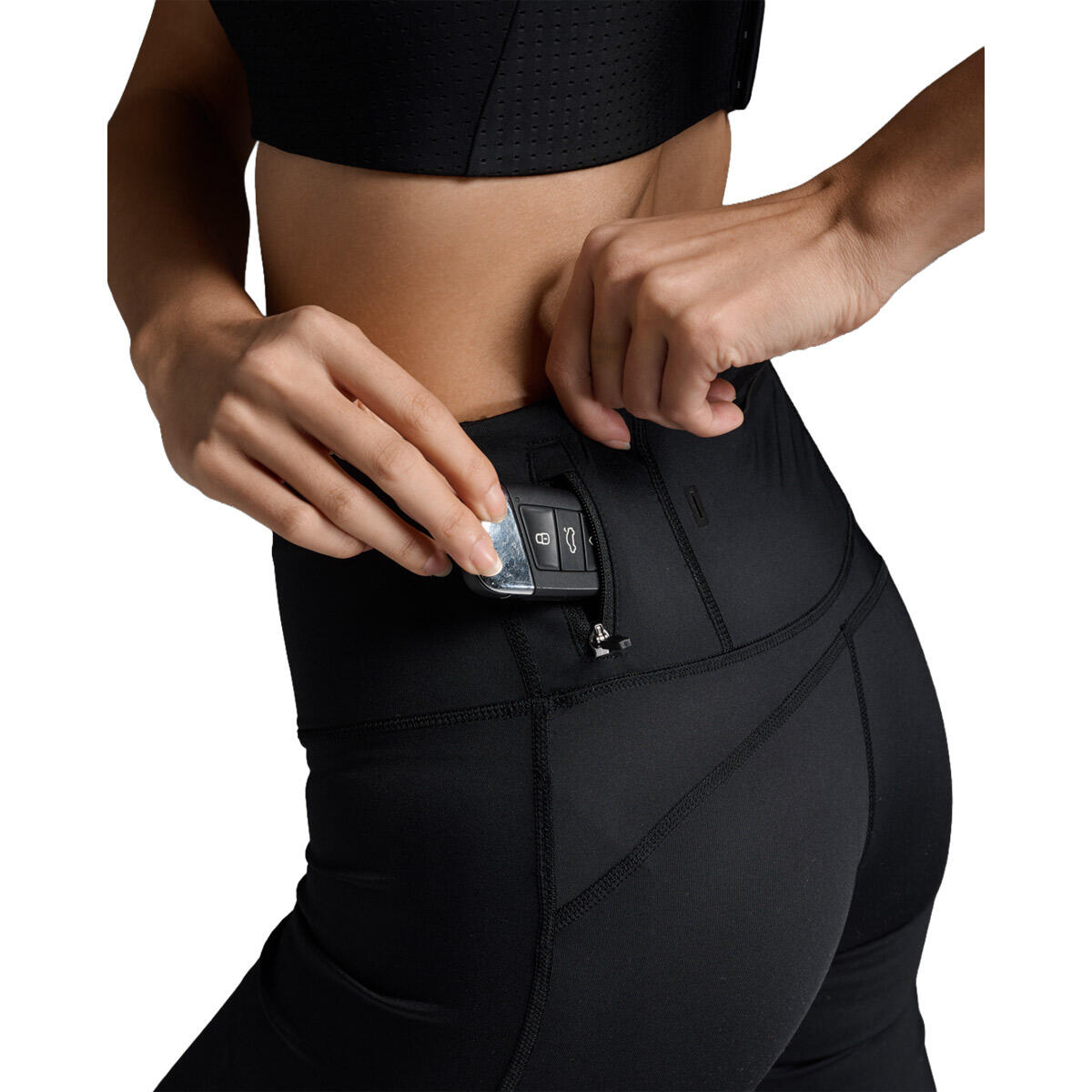2022 Femmes Light Speed Mid-rise Comp Short - Noir / Or Réfléchissant 7/7