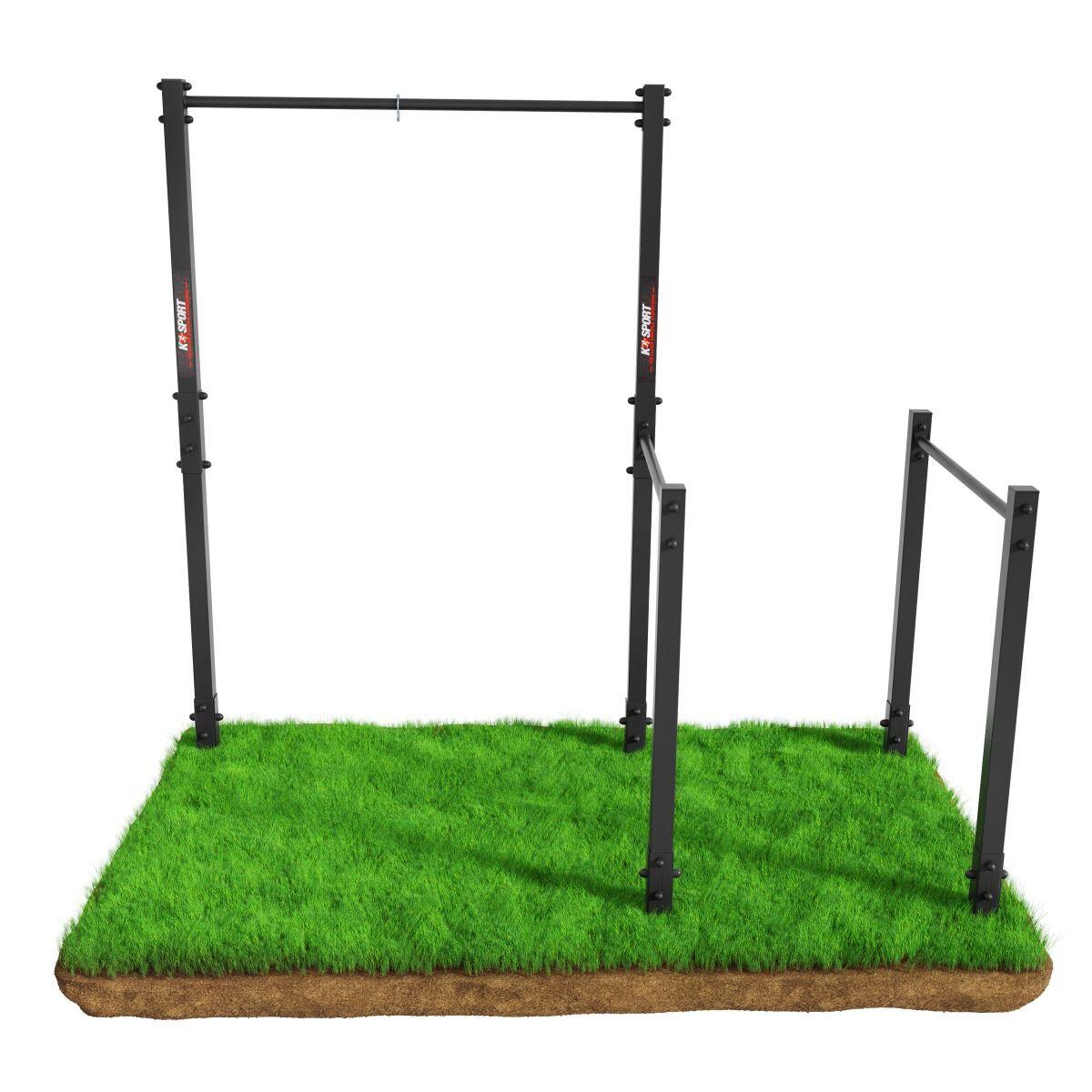 Outdoor/tuin pull-up bar + bars 2/7