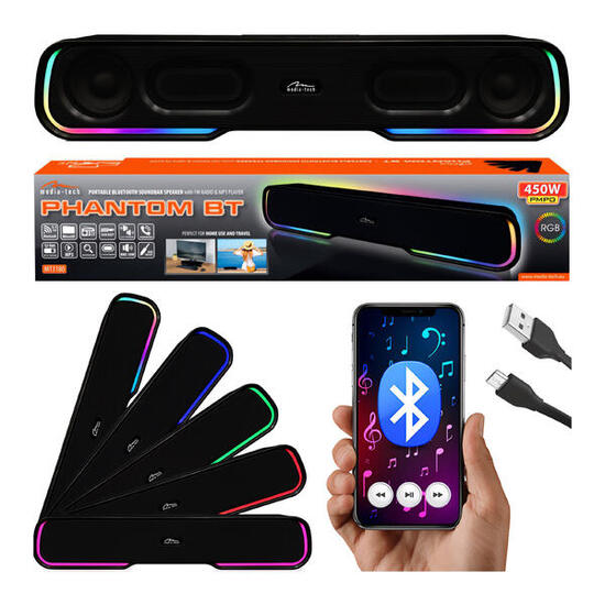 Głośnik soundbar MT3180 Media-Tech bluetooth fm mp3 rgb phantom bt gaming kolory