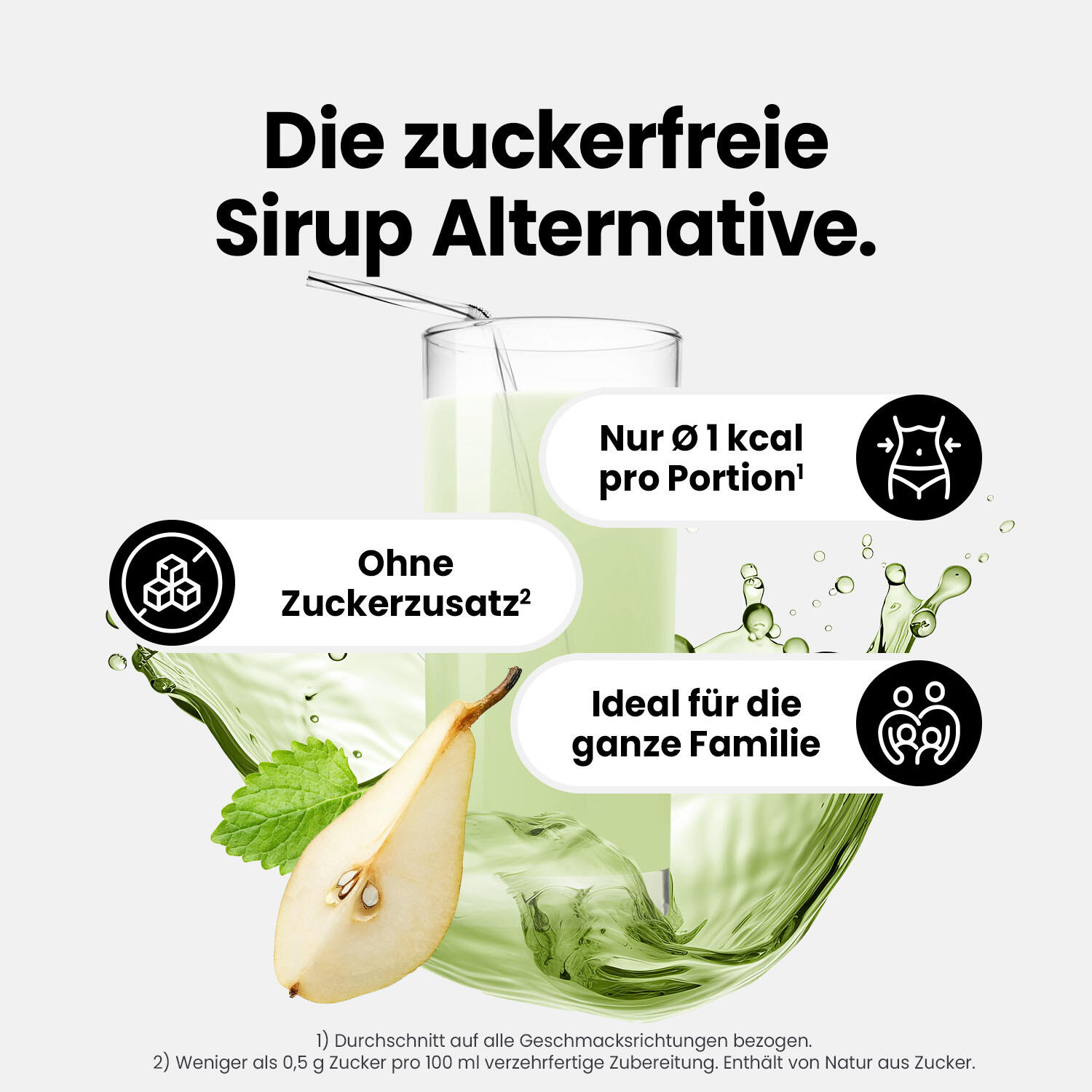 Vital Drink Zerop - Birne Melisse - 1000 ml Flasche 2/4