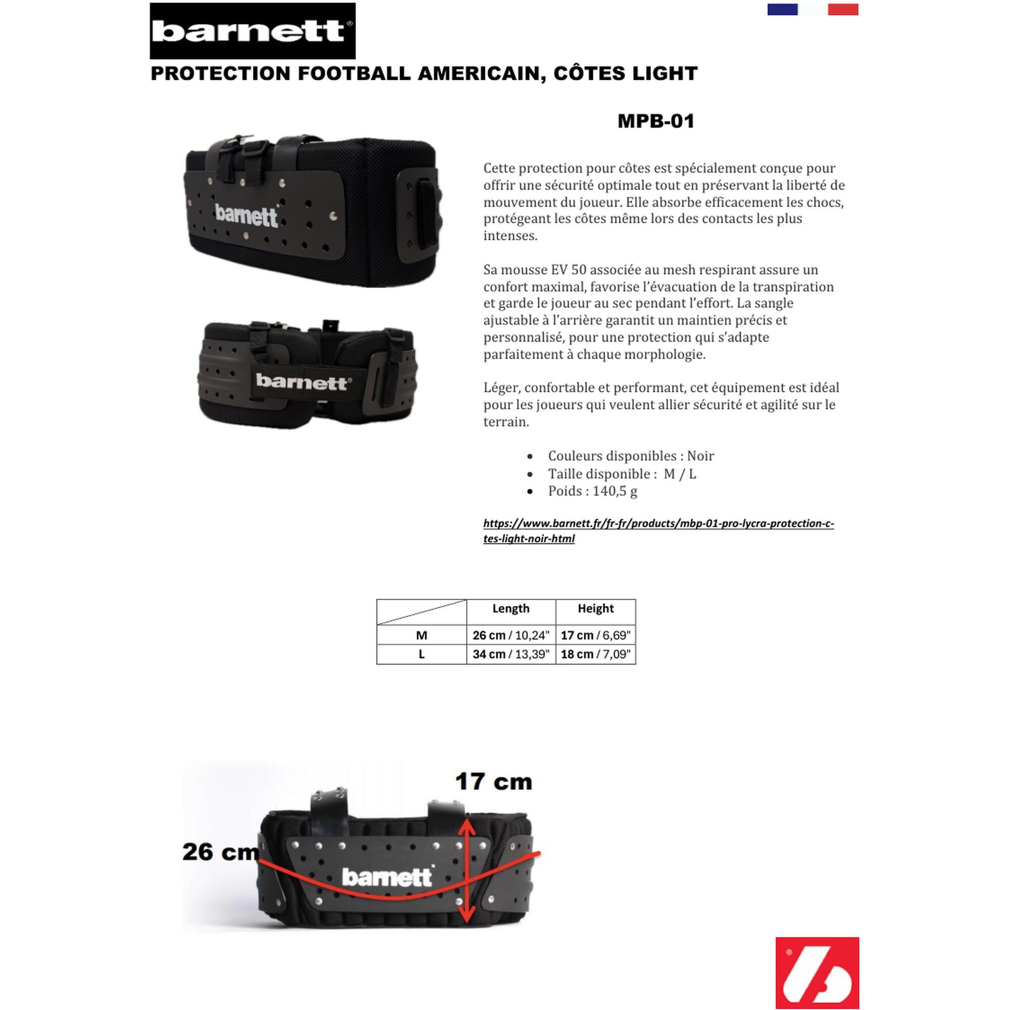 MBP-01 L pro lycra protectie coasta lumina, negru