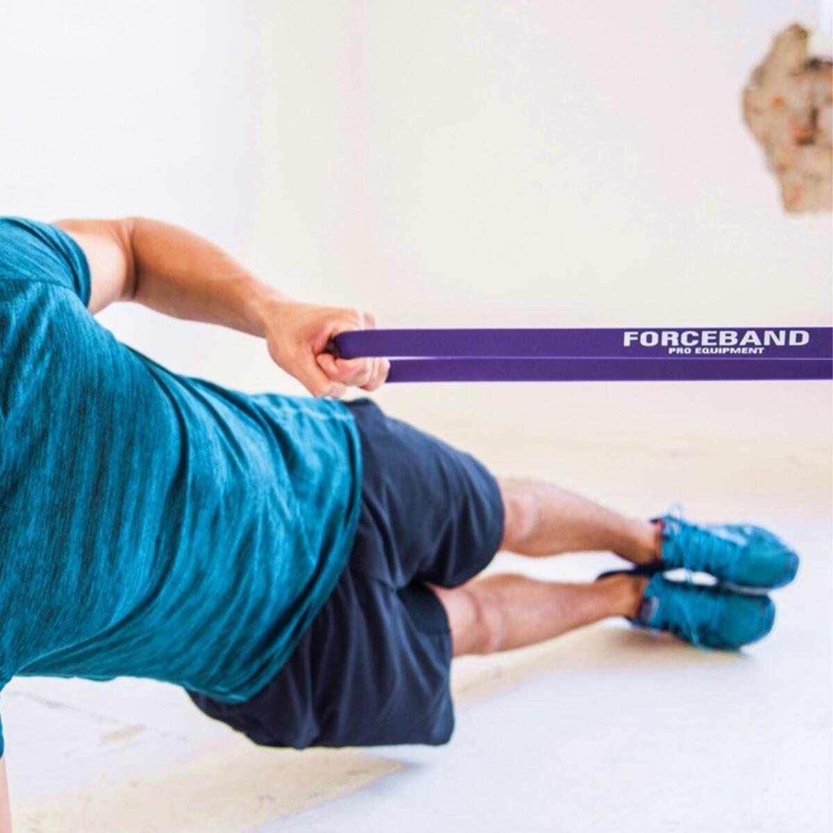 Zestaw gum do ćwiczeń Power Band 4 taśmy + 3 uchwyty FORCEBAND 3/3