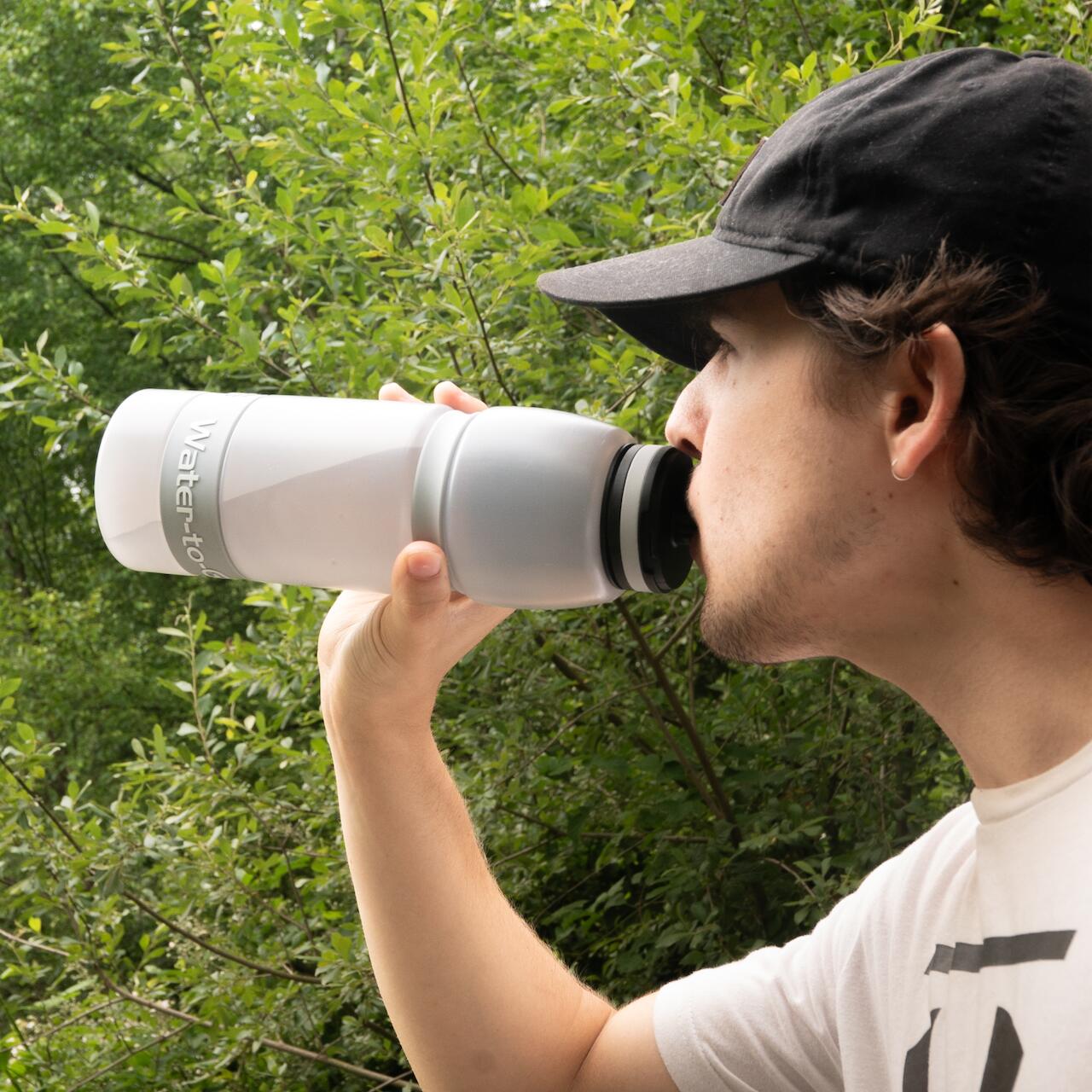 Drinkfles van 1,0 liter met filter Water-to-Go Active 100 Cloud-Silver 4/7